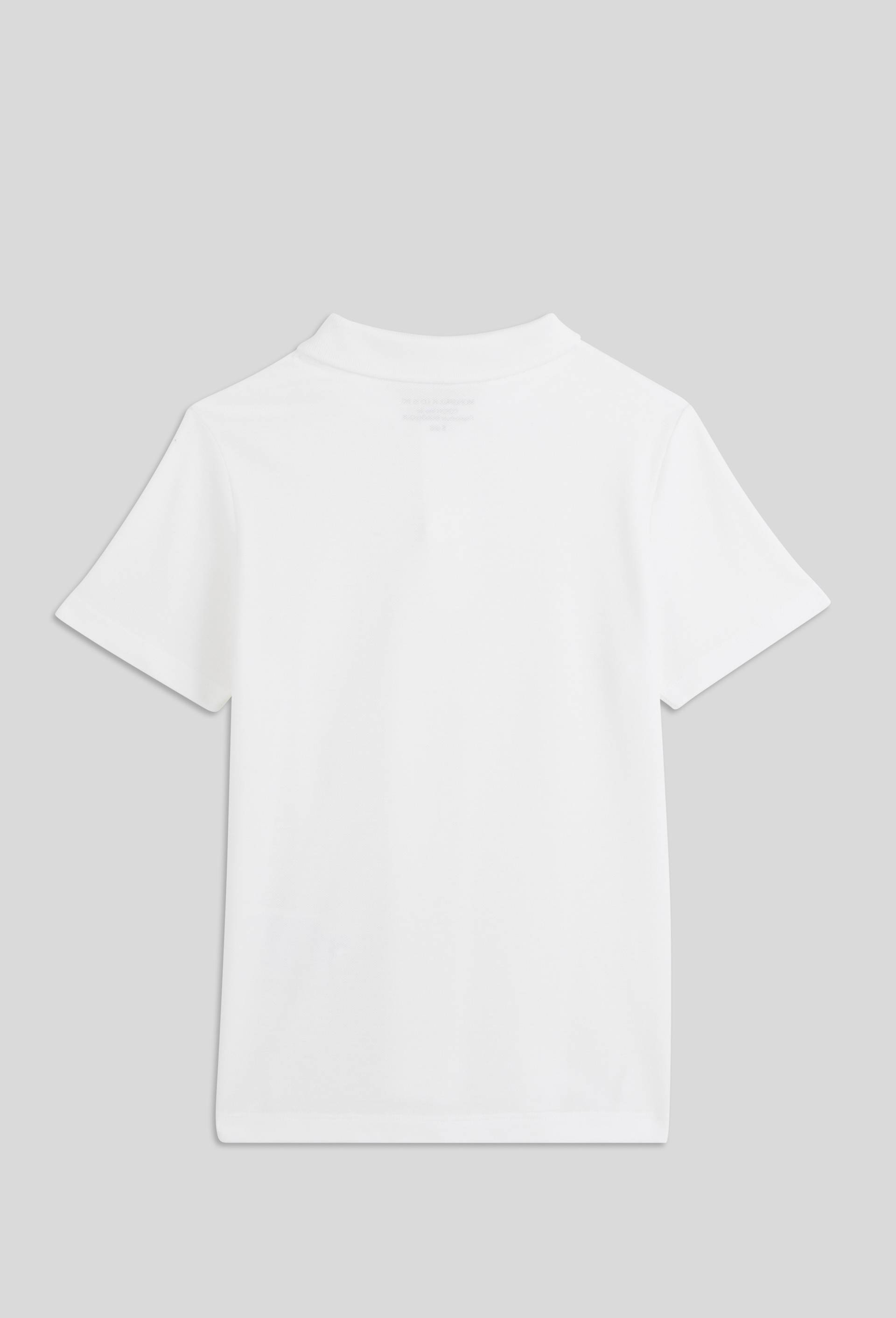 Polo manches courtes uni en coton BIO GOTS, Blanc, large image number 1