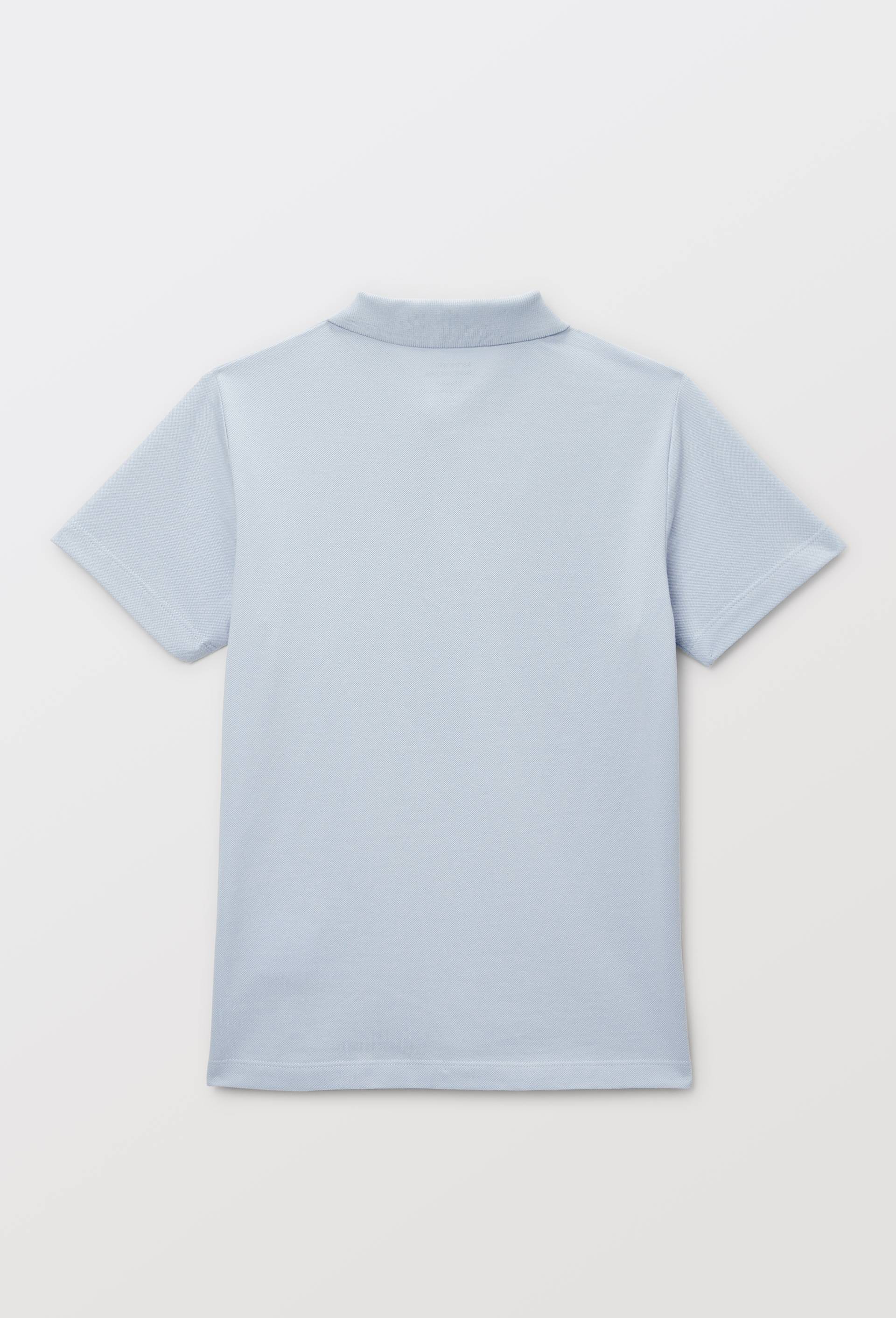 Polo manches courtes uni en coton BIO GOTS, Bleu clair, large image number 2.0