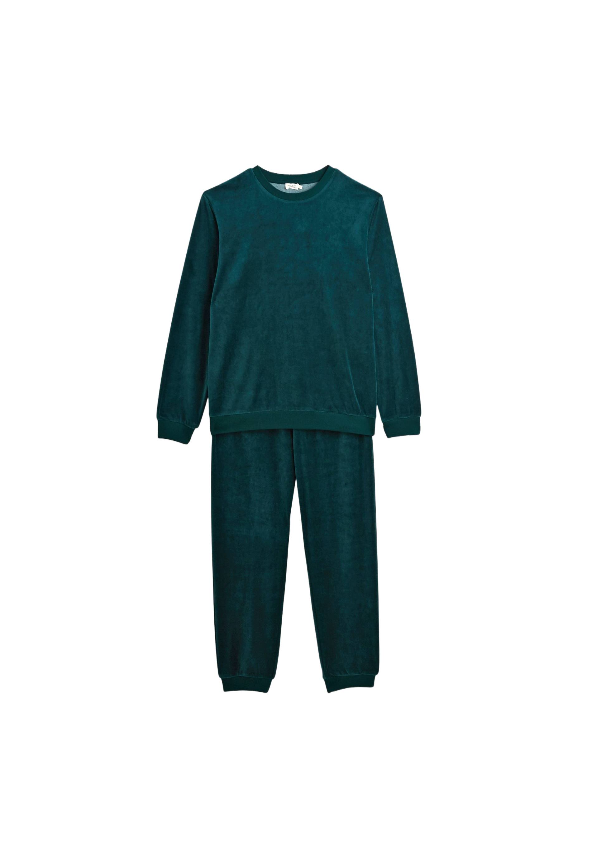Ensemble de pyjama en velours, Vert fonc&eacute;, large image number 5