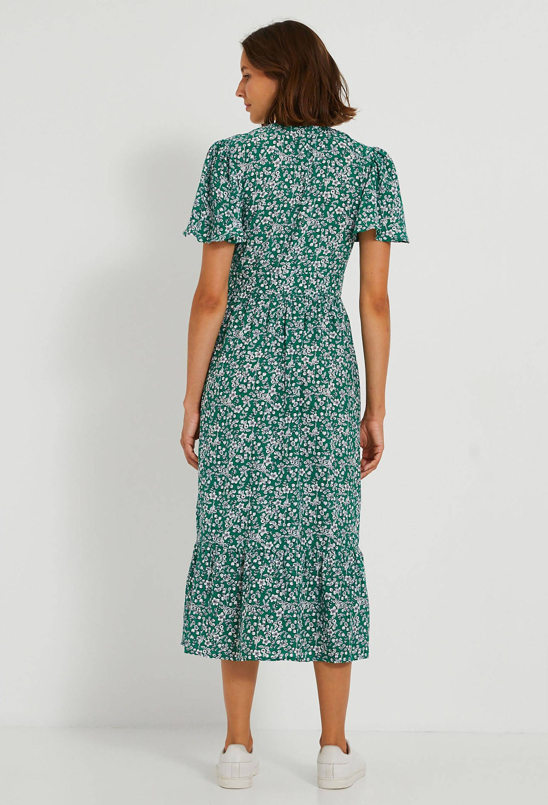 Robe Col V, Vert, large image number 1.0