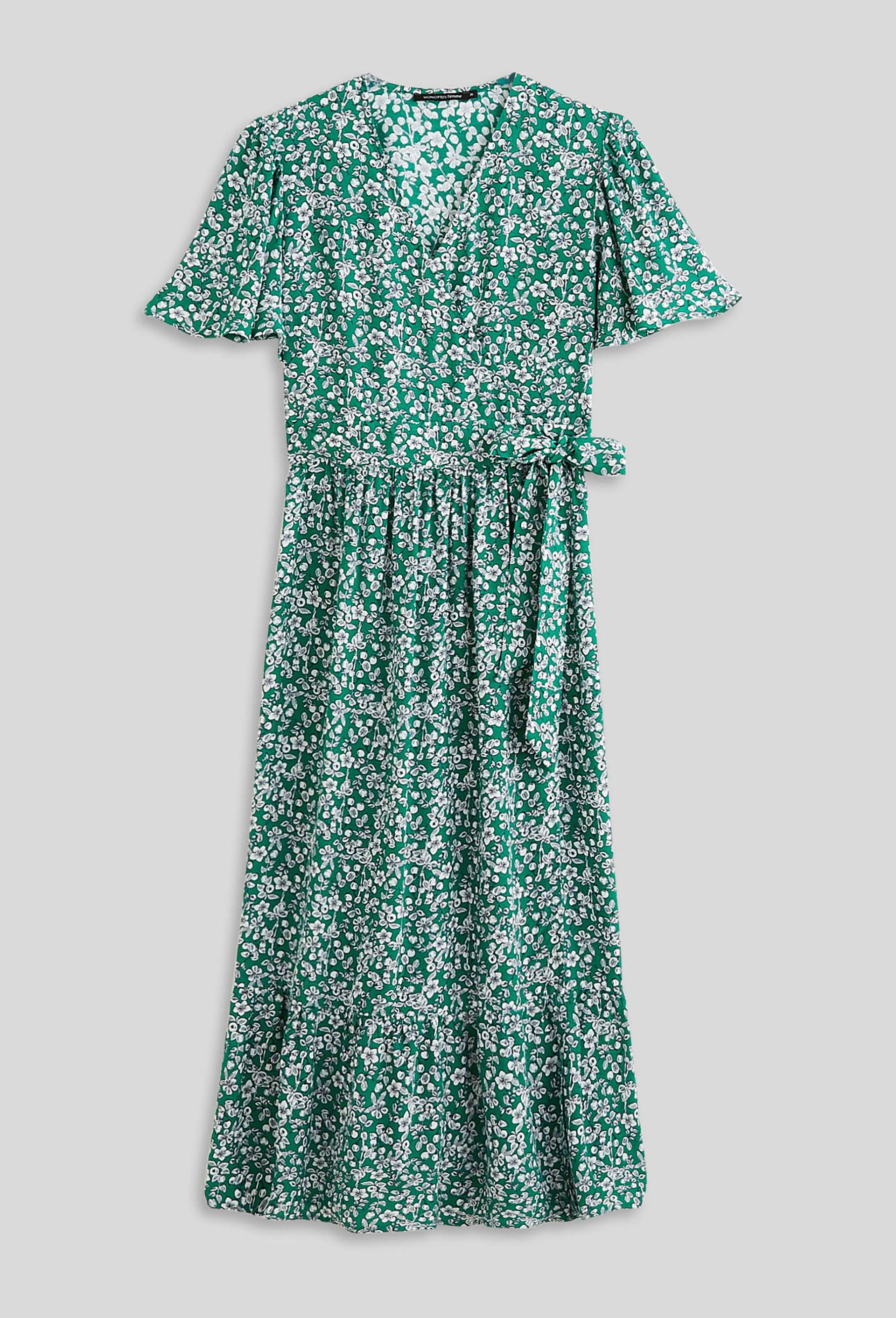 Robe Col V, Vert, large image number 2.0