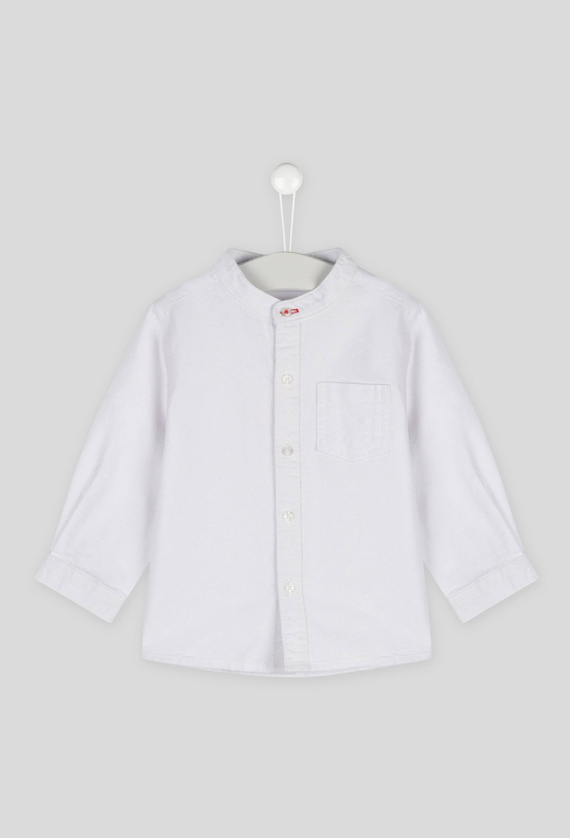 Chemise col mao avec poche, Blanc, large image number 0.0