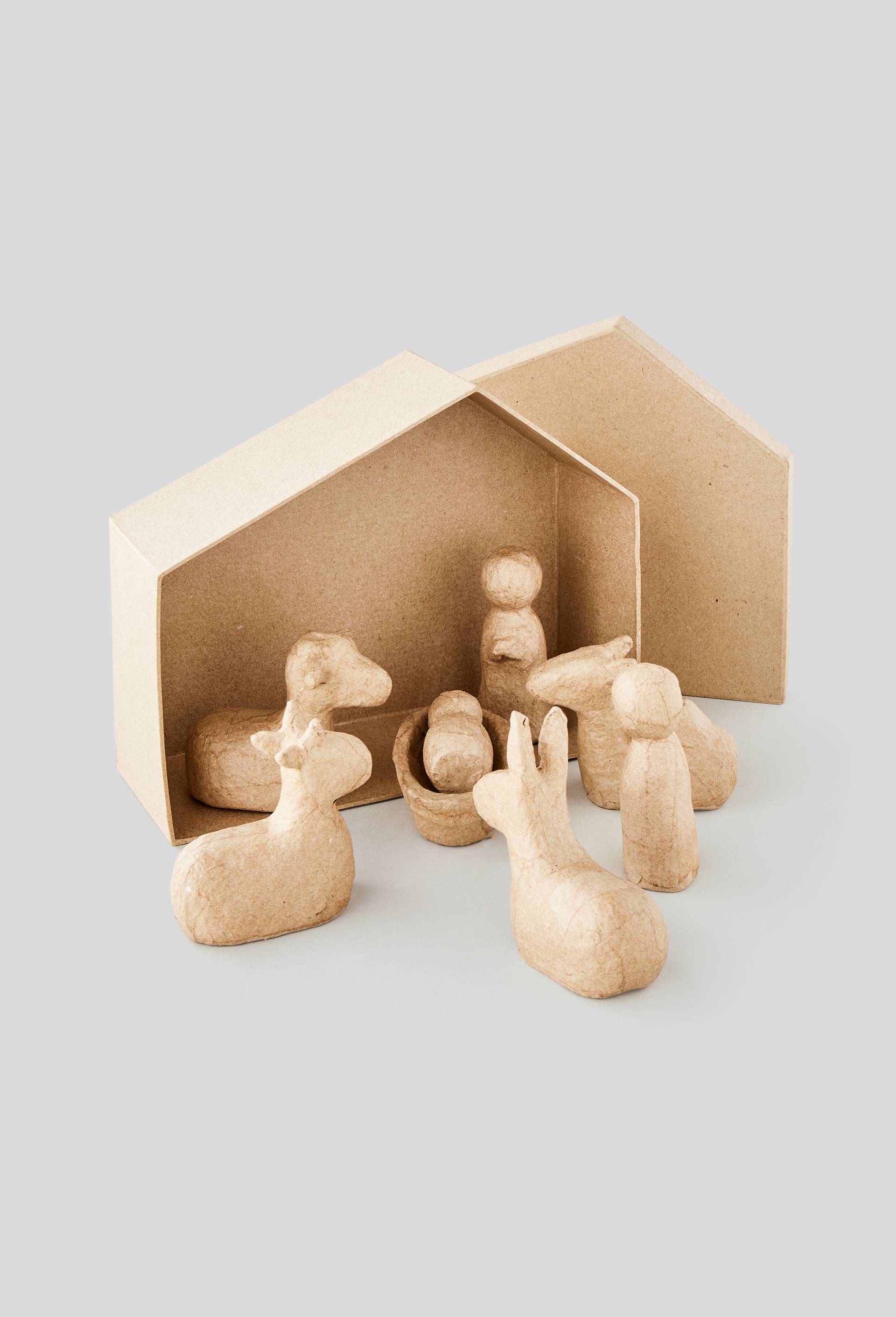 Crèche de Noël à décorer, carton, Brun clair, large image number 0.0