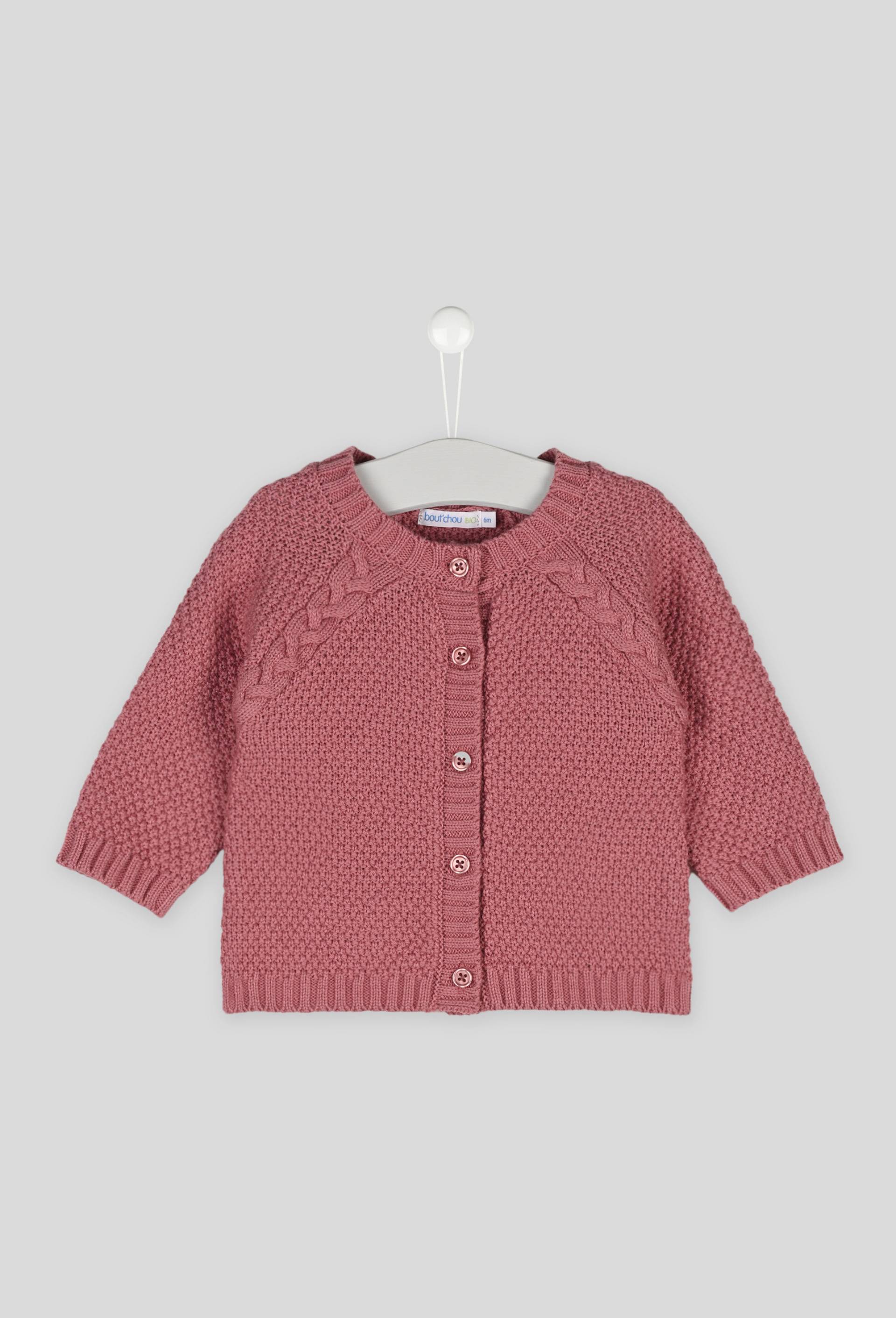 Cardigan, Rose clair, large image number 0