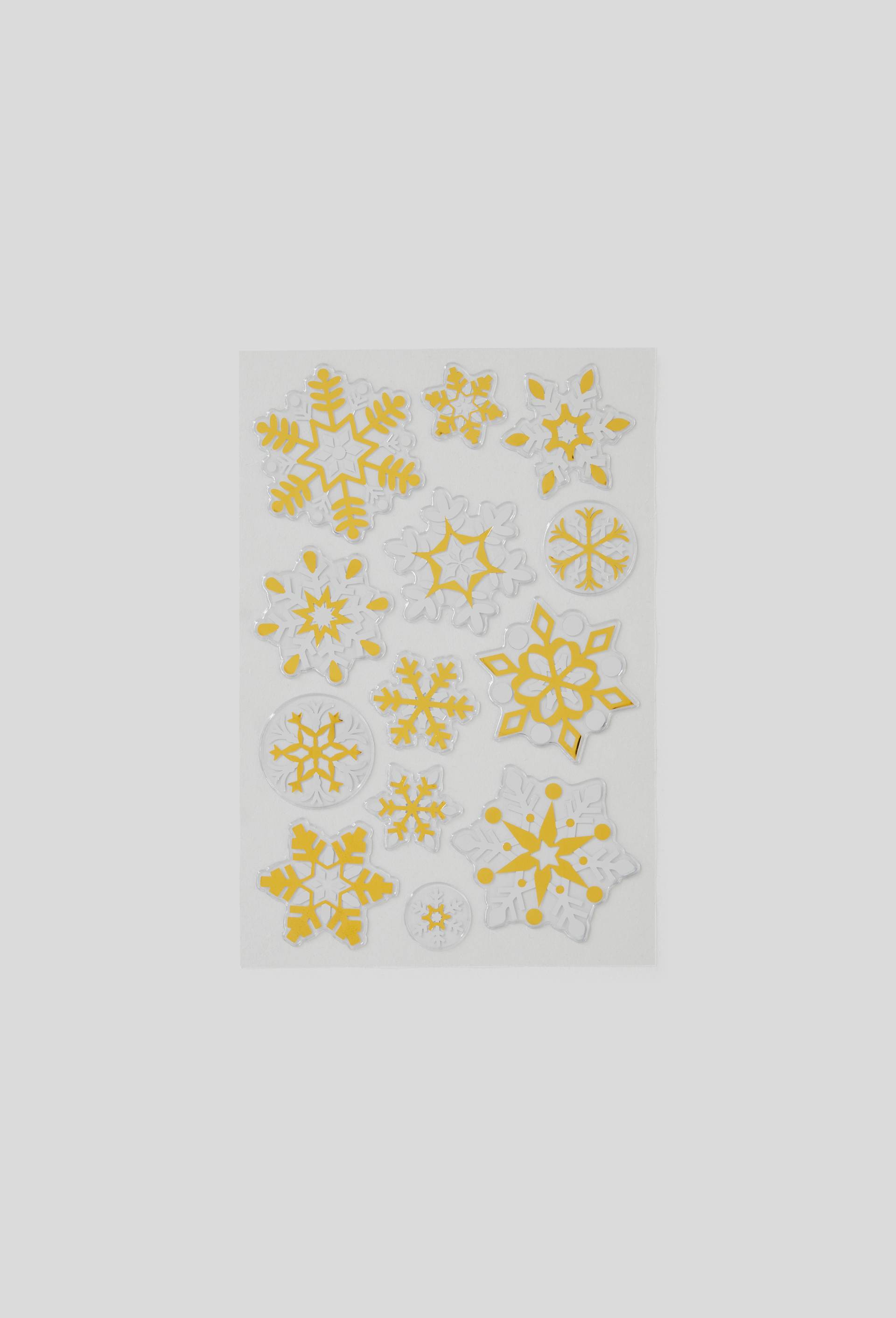 Stickers métallisés flocons de neige, Gris foncé, large image number 0