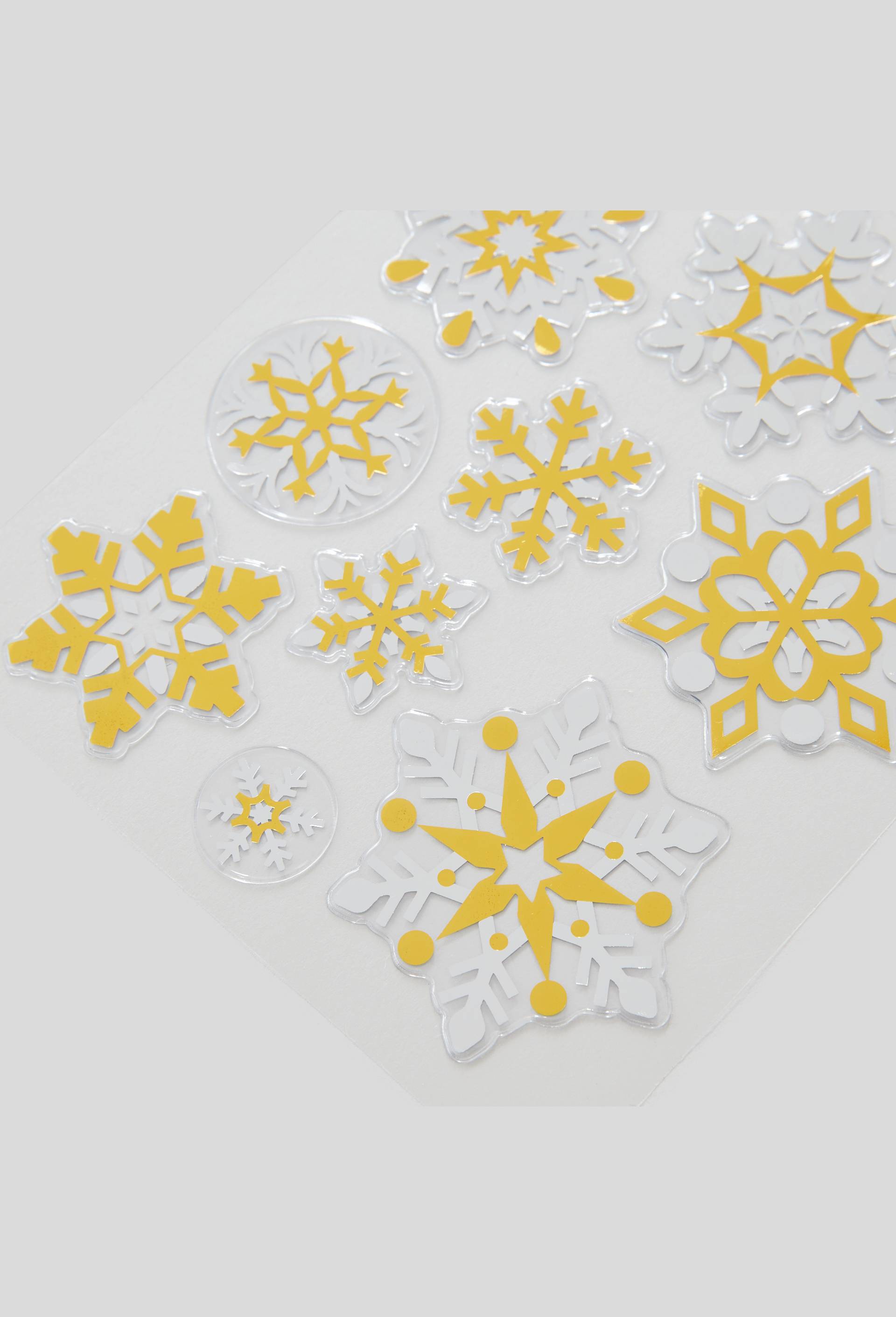 Stickers métallisés flocons de neige, Gris foncé, large image number 1