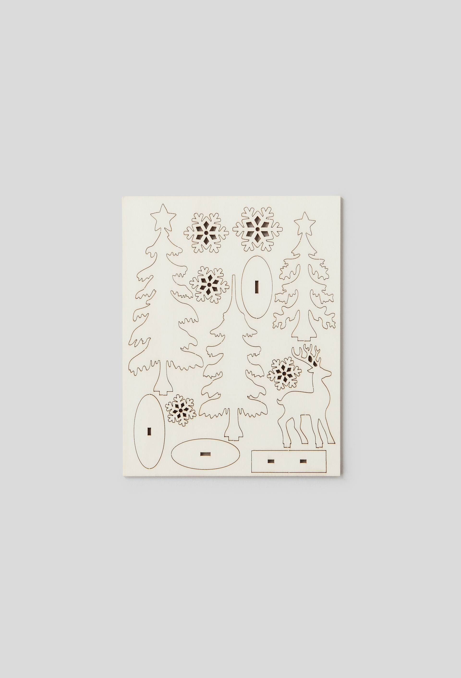Planche de Noël à monter, 17,5 x 22,5 cm, Brun clair, large image number 0