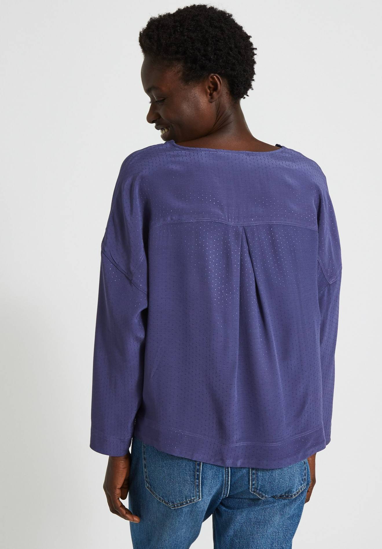 Blouse col en V, Violet, large image number 4