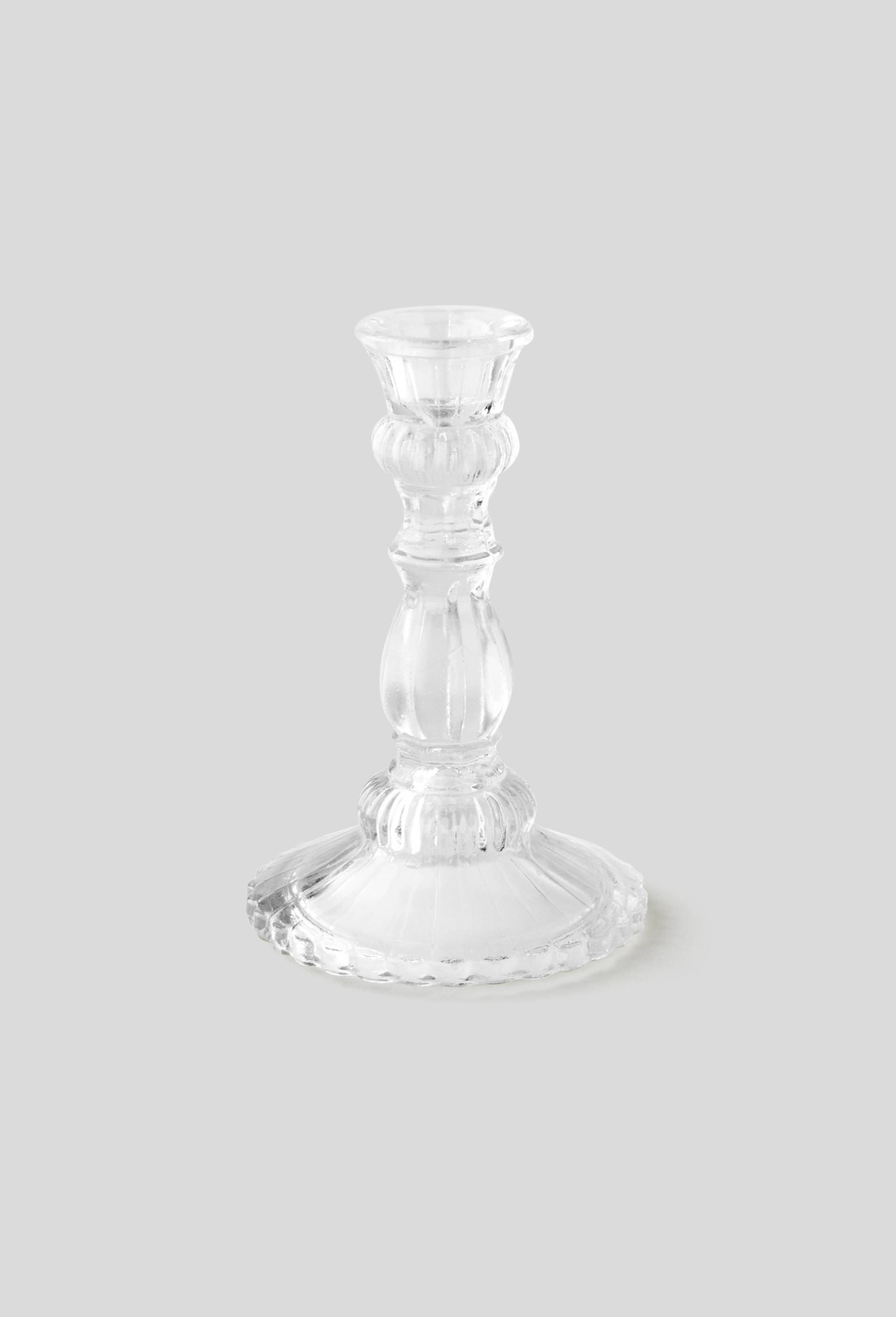 Bougeoir en verre, Grand modèle, Transparent, large image number 1