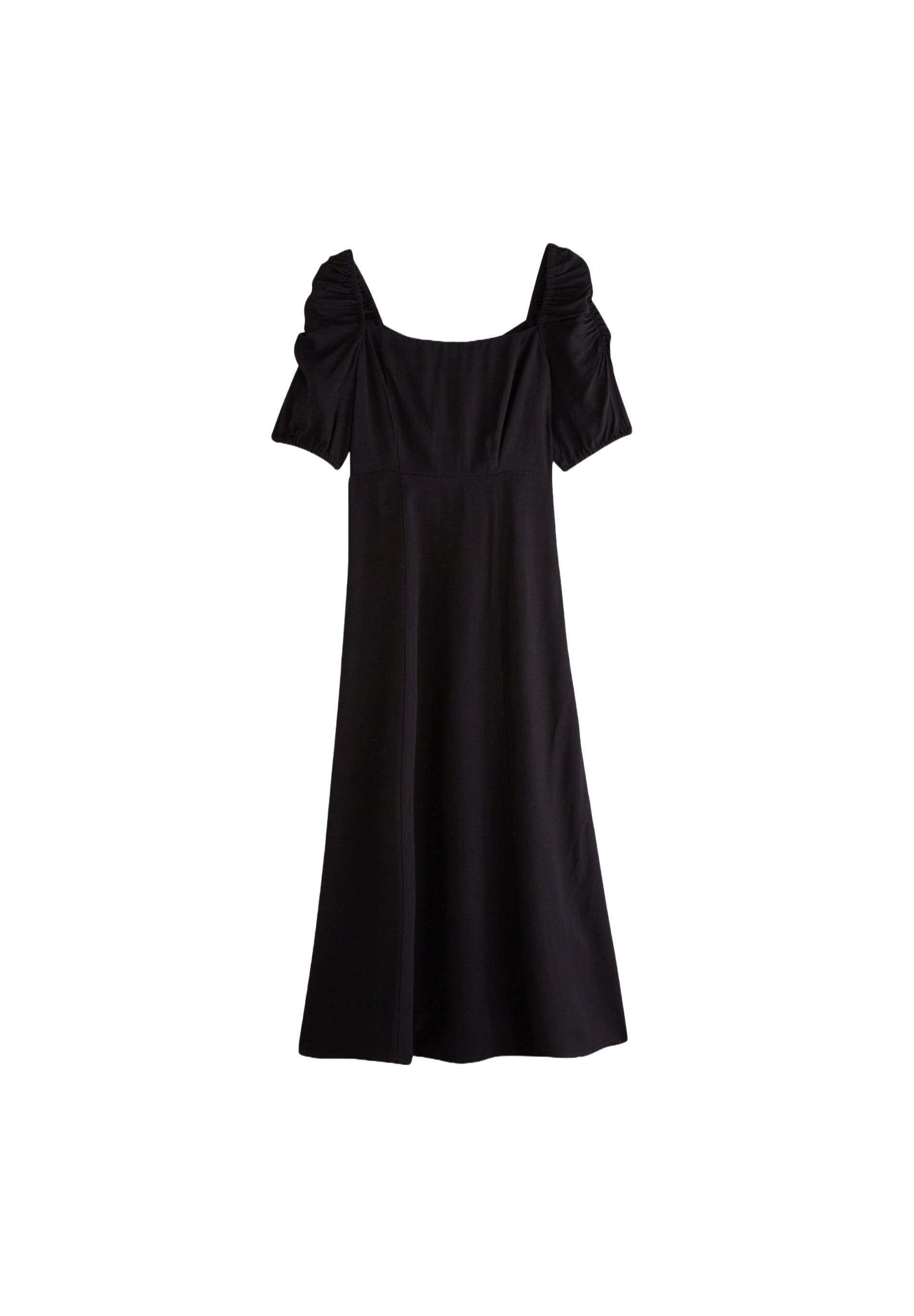 Robe à col carré, Noir, large image number 5
