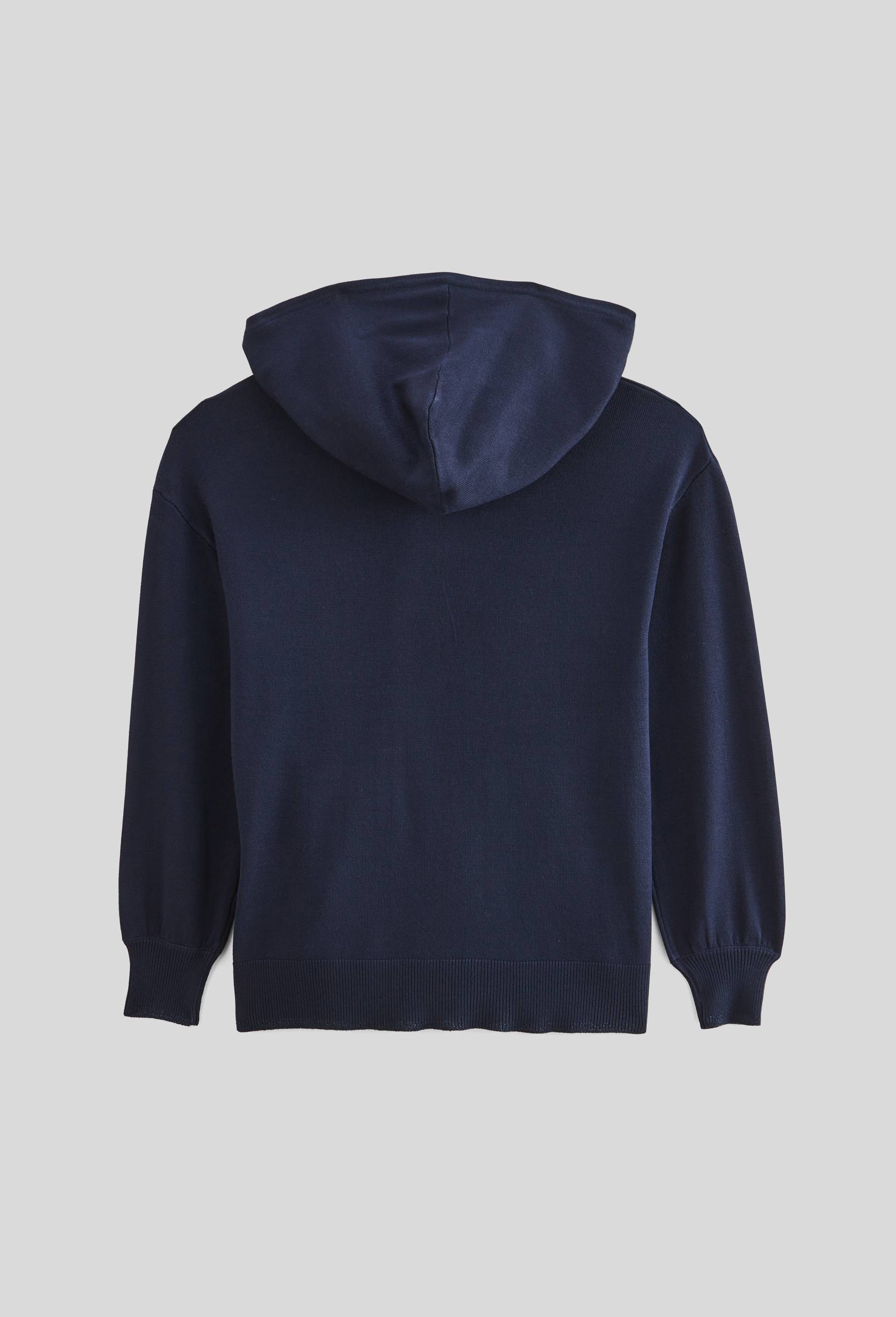 Cardigan zipp&eacute; &agrave; capuche, Bleu fonc&eacute;, large image number 1