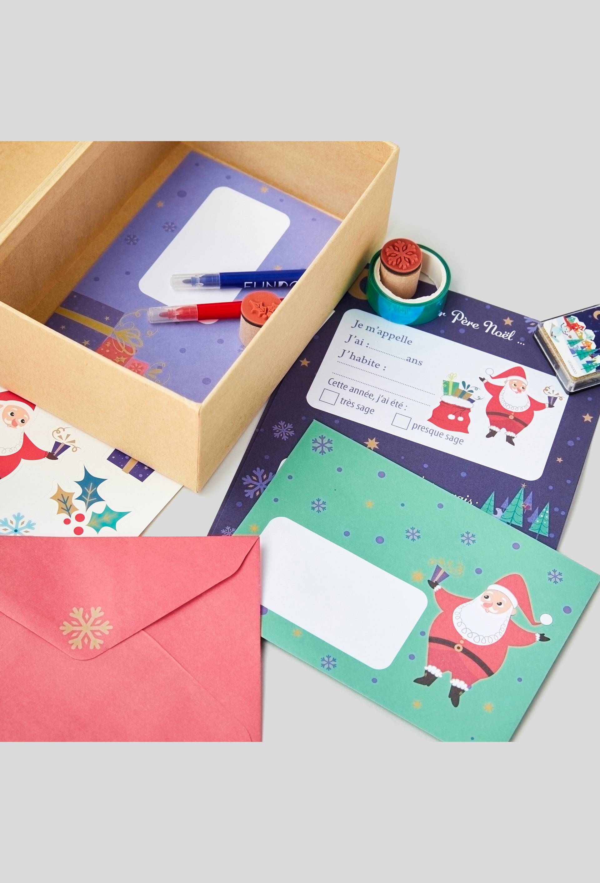 Coffret créatif - La lettre au Père Noël, Brun clair, large image number 1.0