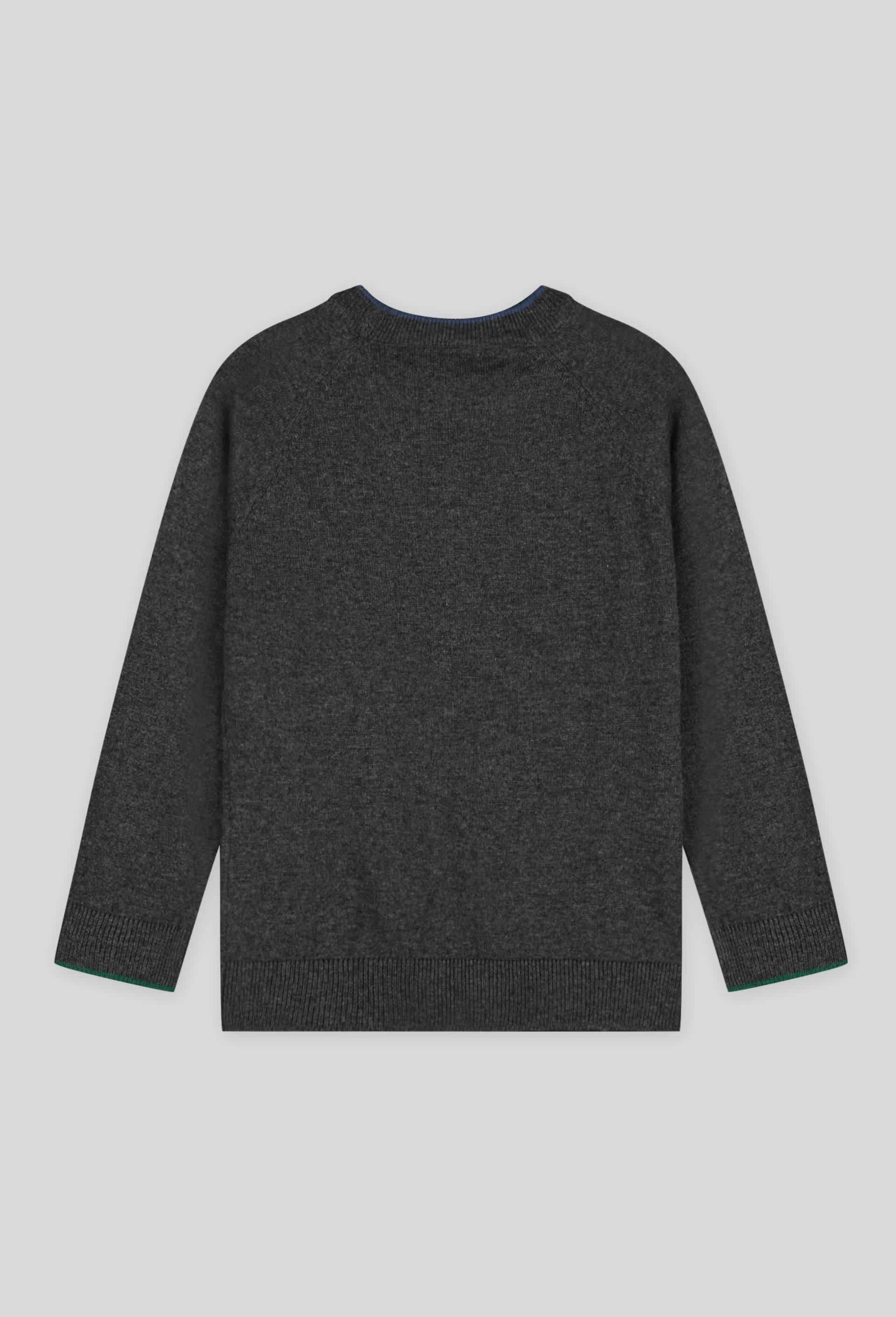 Pull intarsia certifi&eacute; Oeko-Tex, Gris, large image number 1