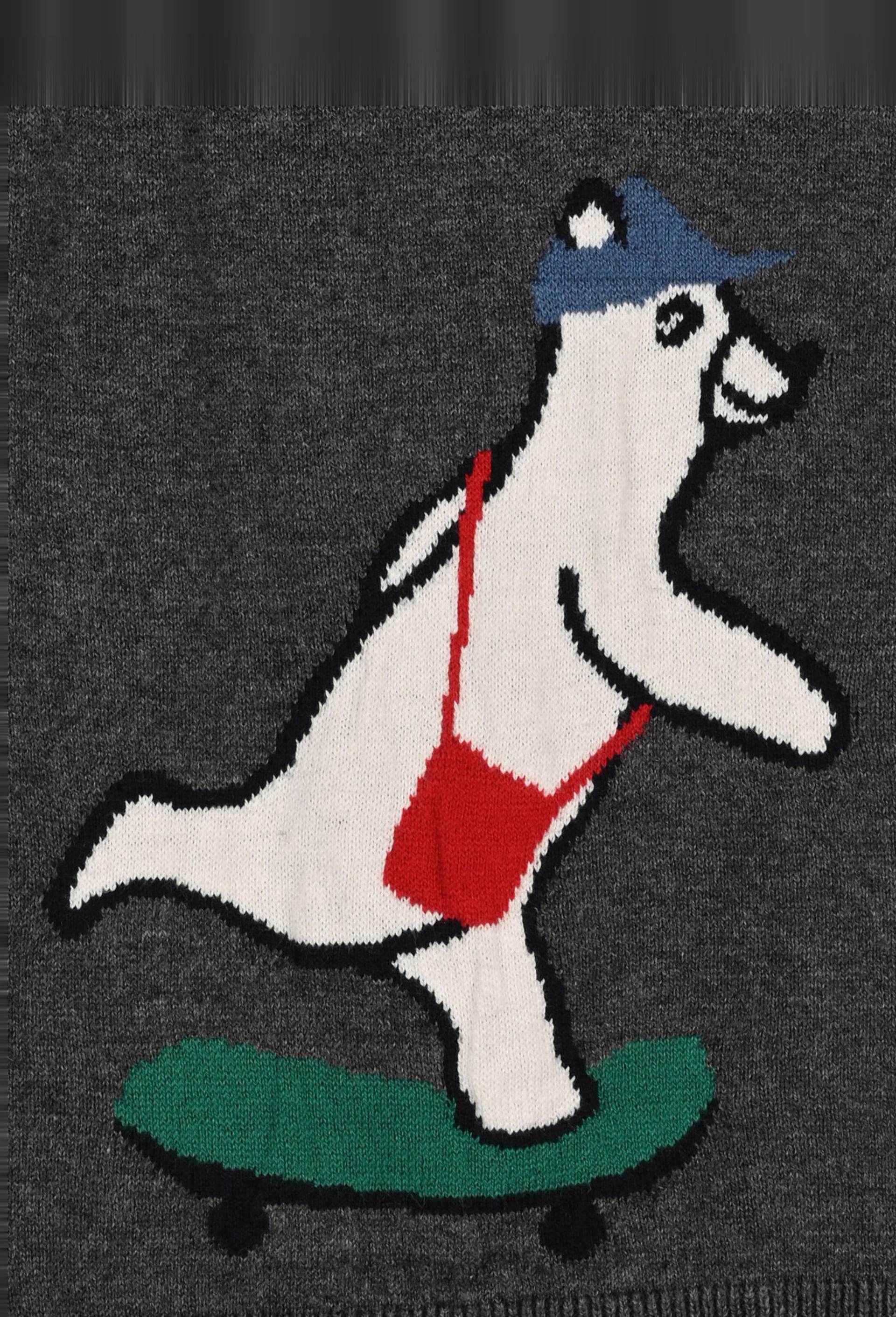 Pull intarsia certifi&eacute; Oeko-Tex, Gris, large image number 2