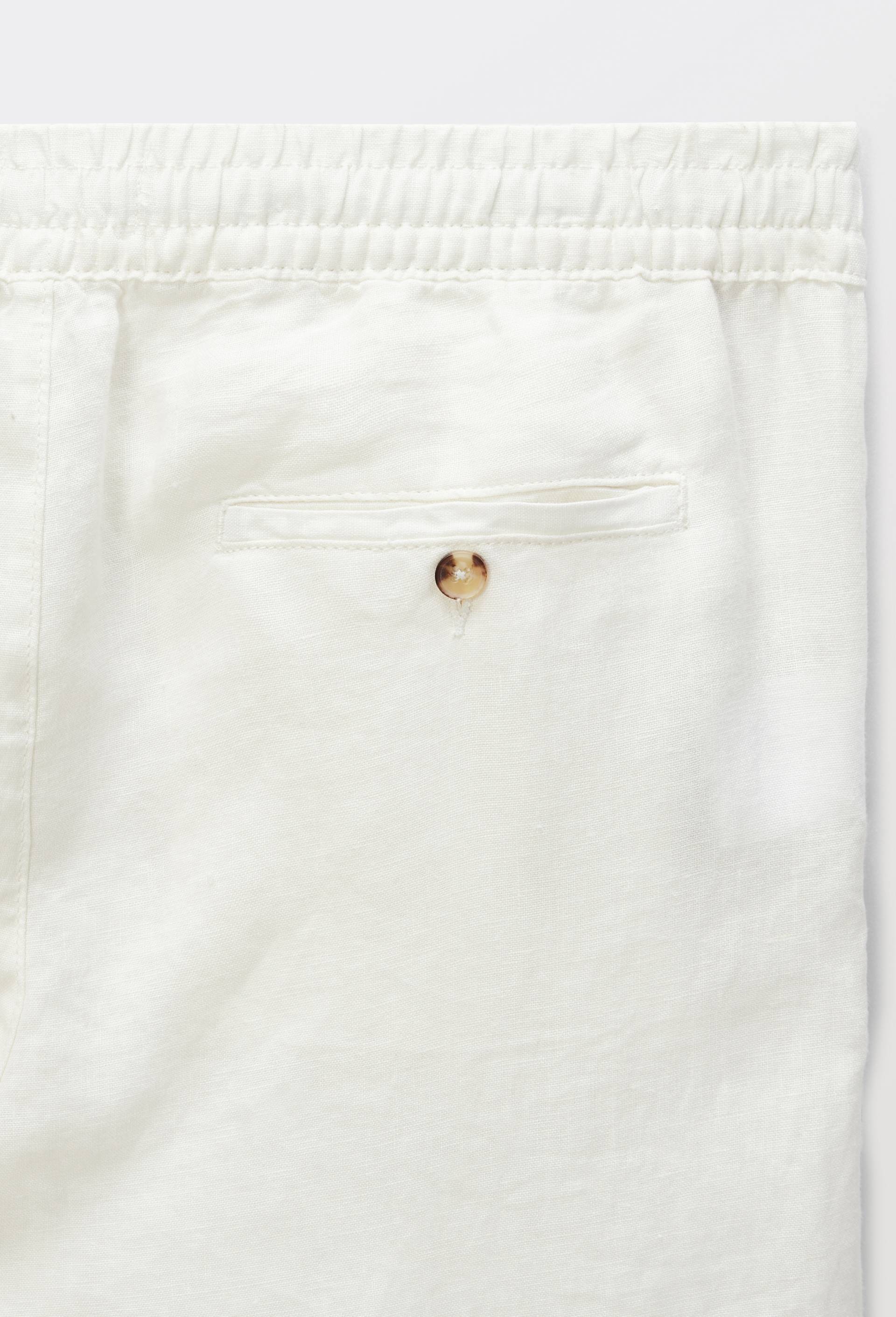 Pantalon &eacute;lastiqu&eacute; en lin, Beige clair, large image number 5