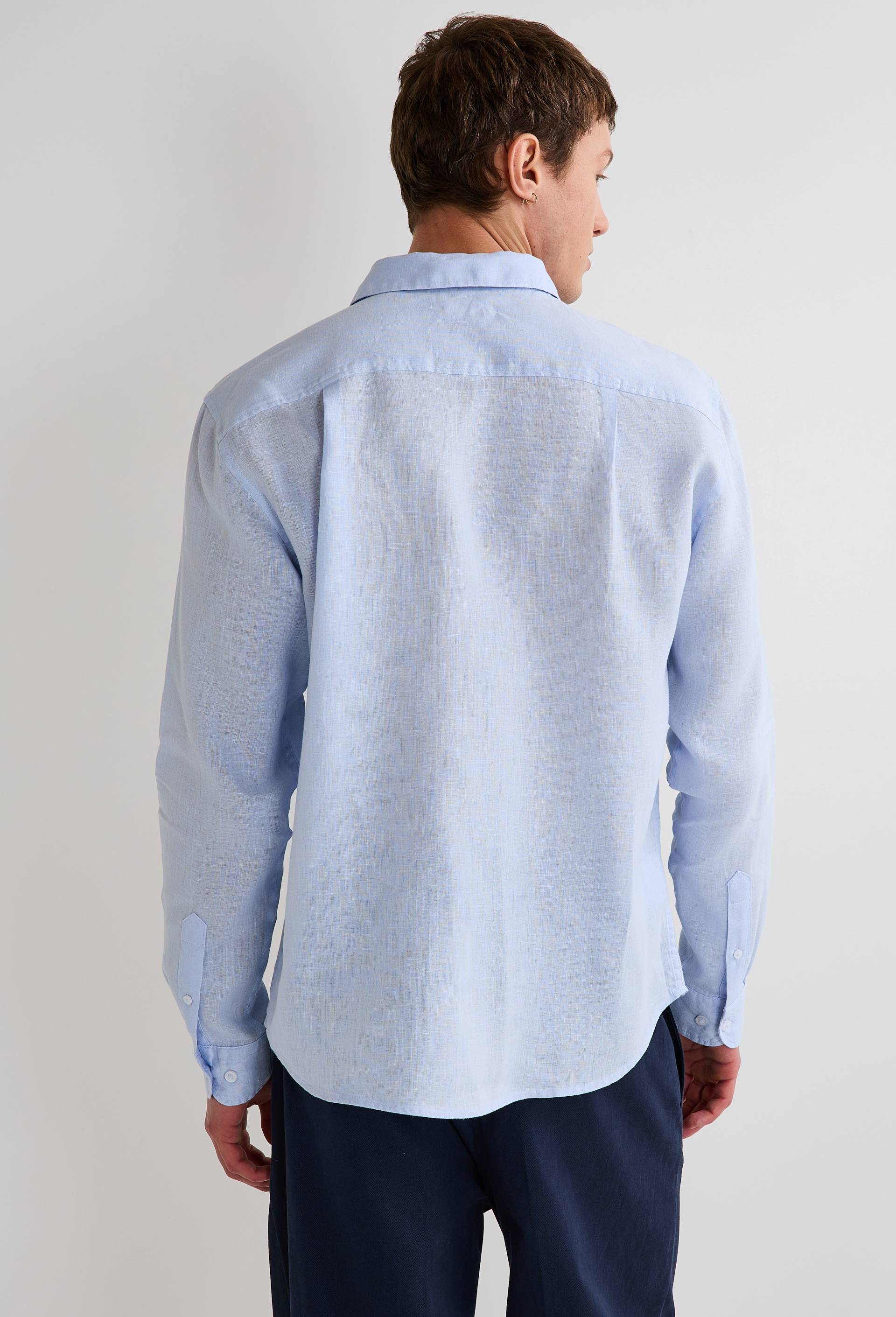 Chemise manches longues en lin, Bleu clair, large image number 1