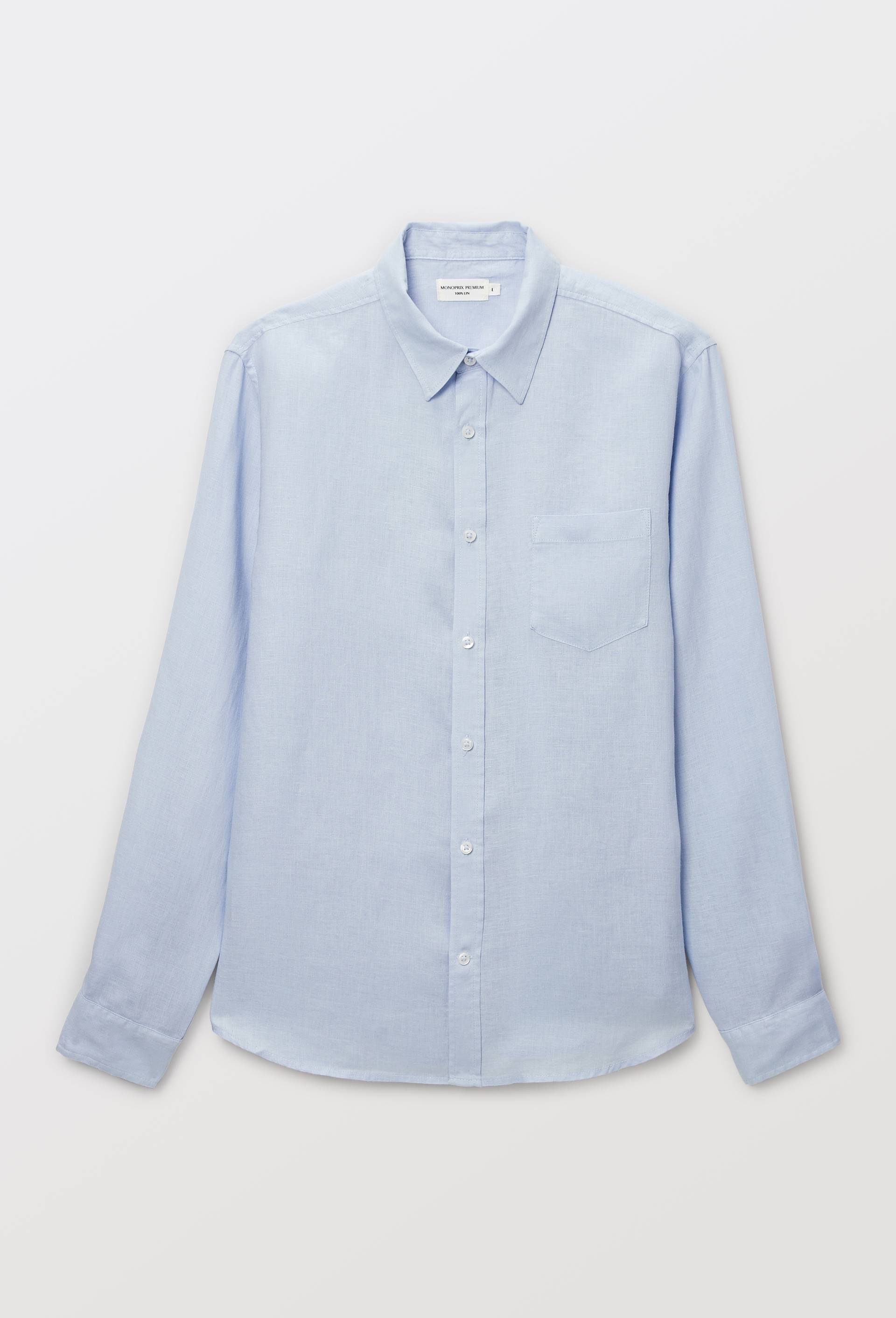 Chemise homme bleue à rayures (manches longues) - Blacks Legend