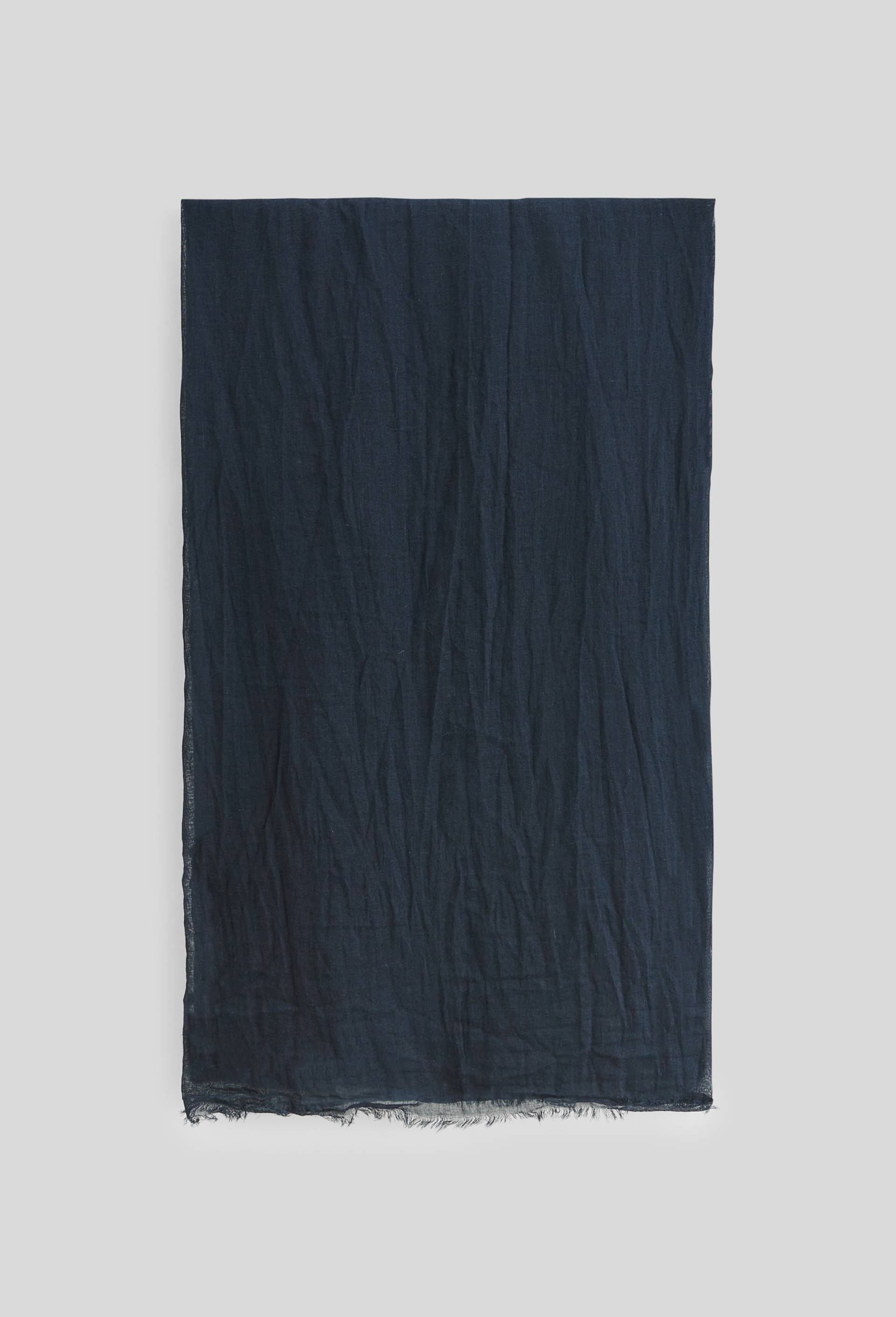 Echarpe unie en coton BIO GOTS, Bleu foncé, large image number 1