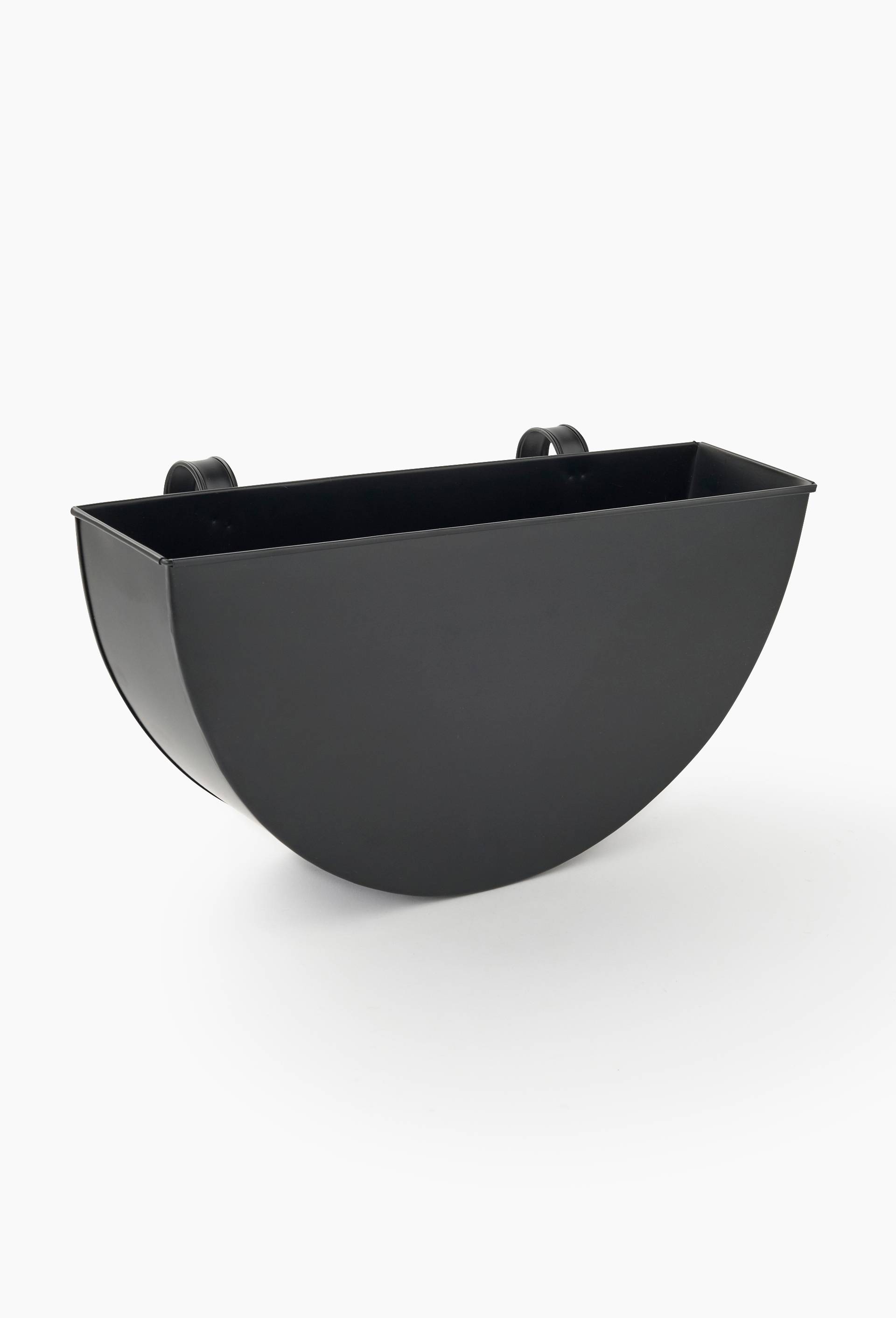 Jardini&egrave;re demi-lune, taille L 40x20x20cm ,en m&eacute;tal et taille M , 35*18*13 cm , en m&eacute;tal, Noir, large image number 0
