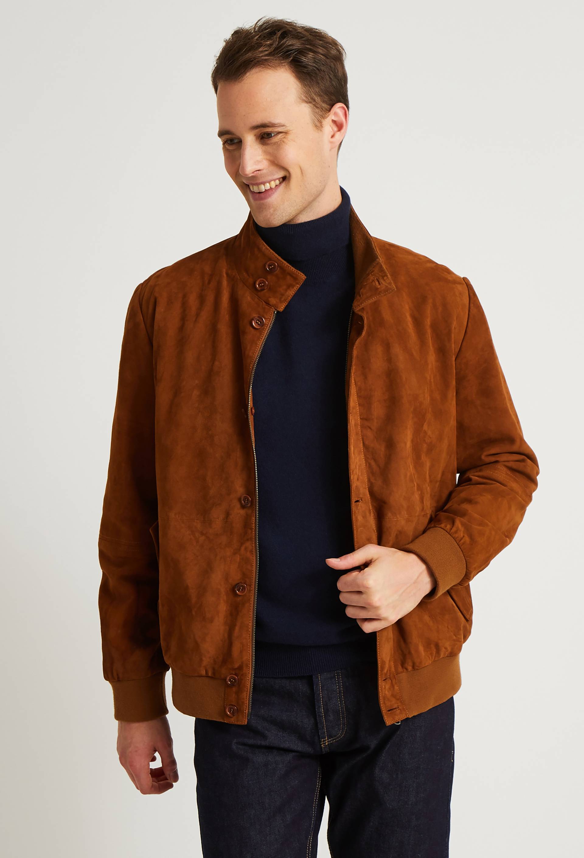 Veste en cuir, Beige, large image number 0