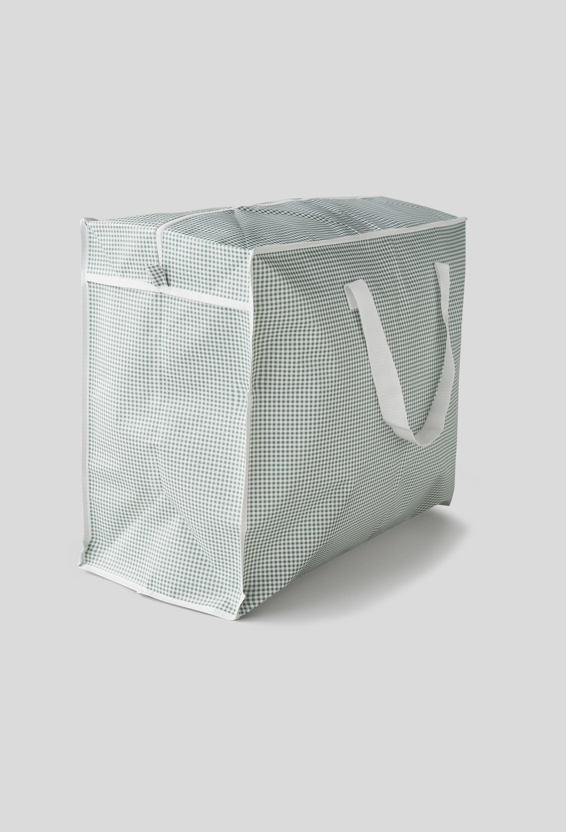 Sac tarpolin motif vichy, Ecru, large image number 0.0