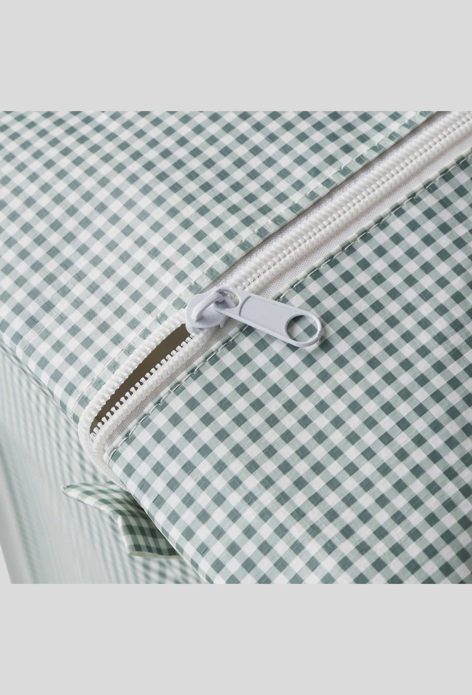 Sac tarpolin motif vichy, Ecru, large image number 1.0