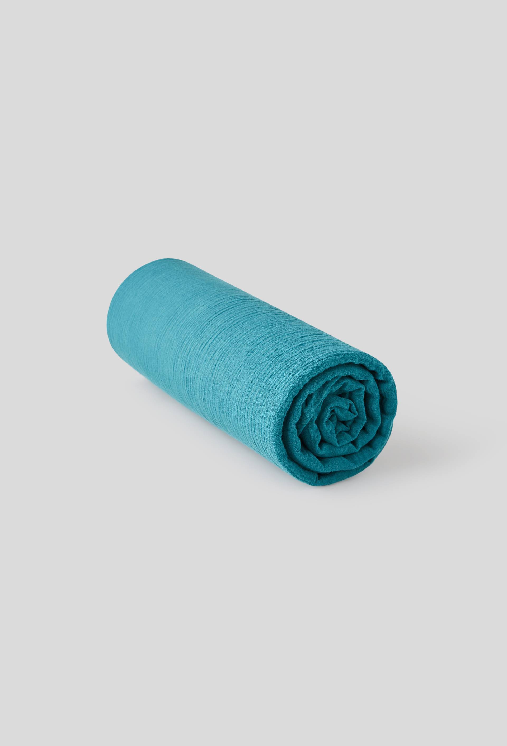 Drap housse, 160x200cm, Bleu, large image number 0.0