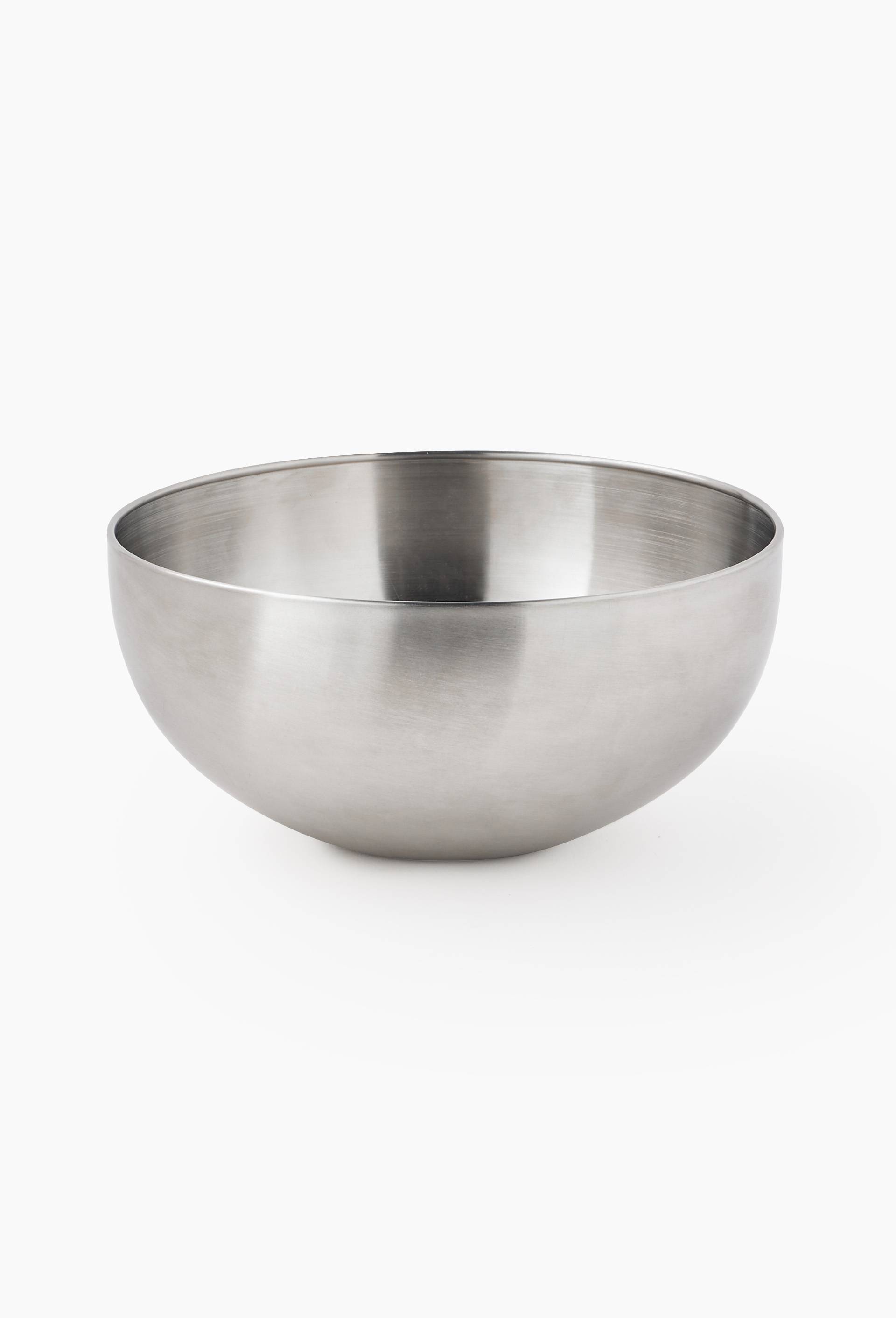 Saladier finition m&eacute;tal bross&eacute;, 20cm, Argent, large image number 0