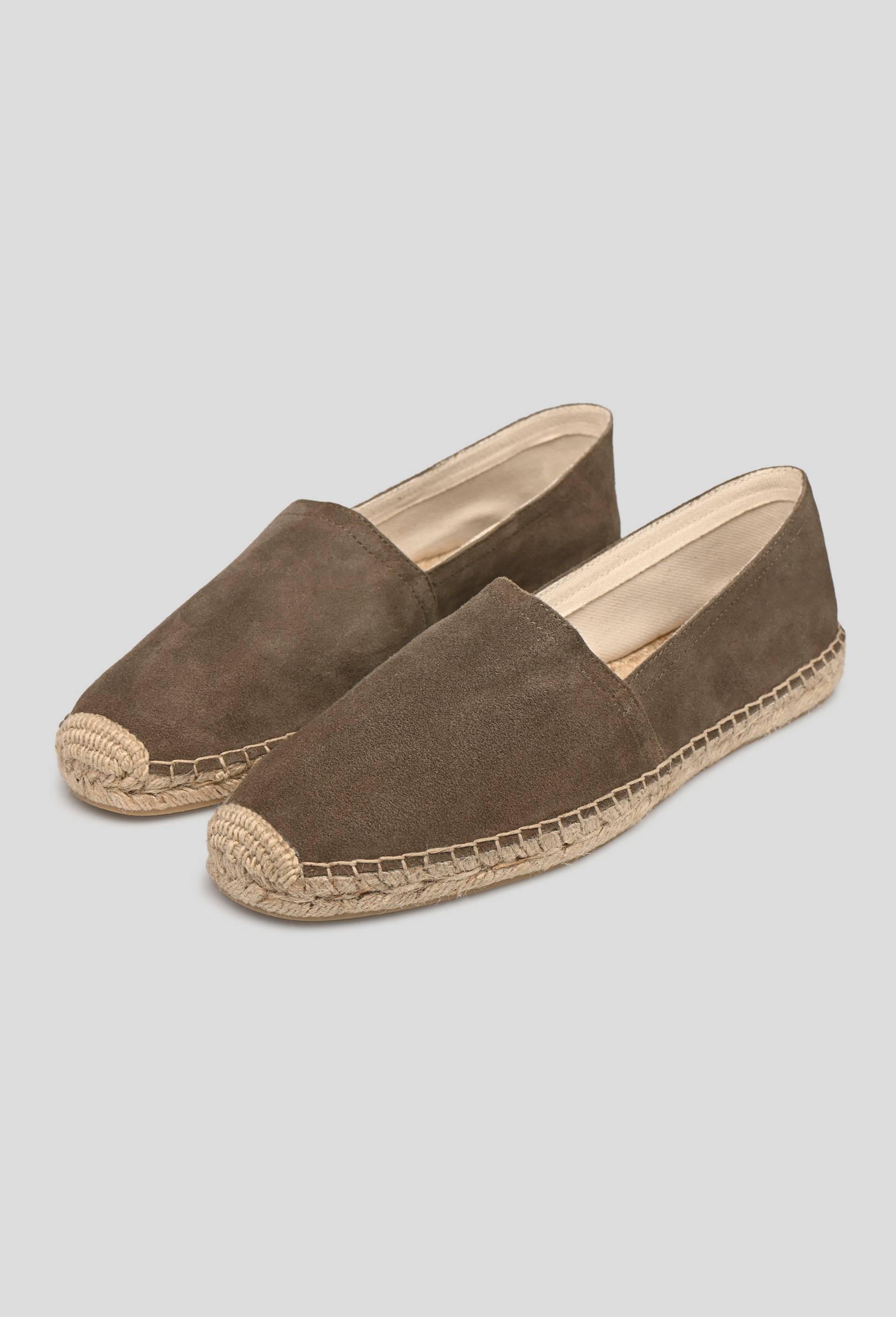 Espadrilles, cro&ucirc;te de cuir responsable, Vert fonc&eacute;, large image number 1
