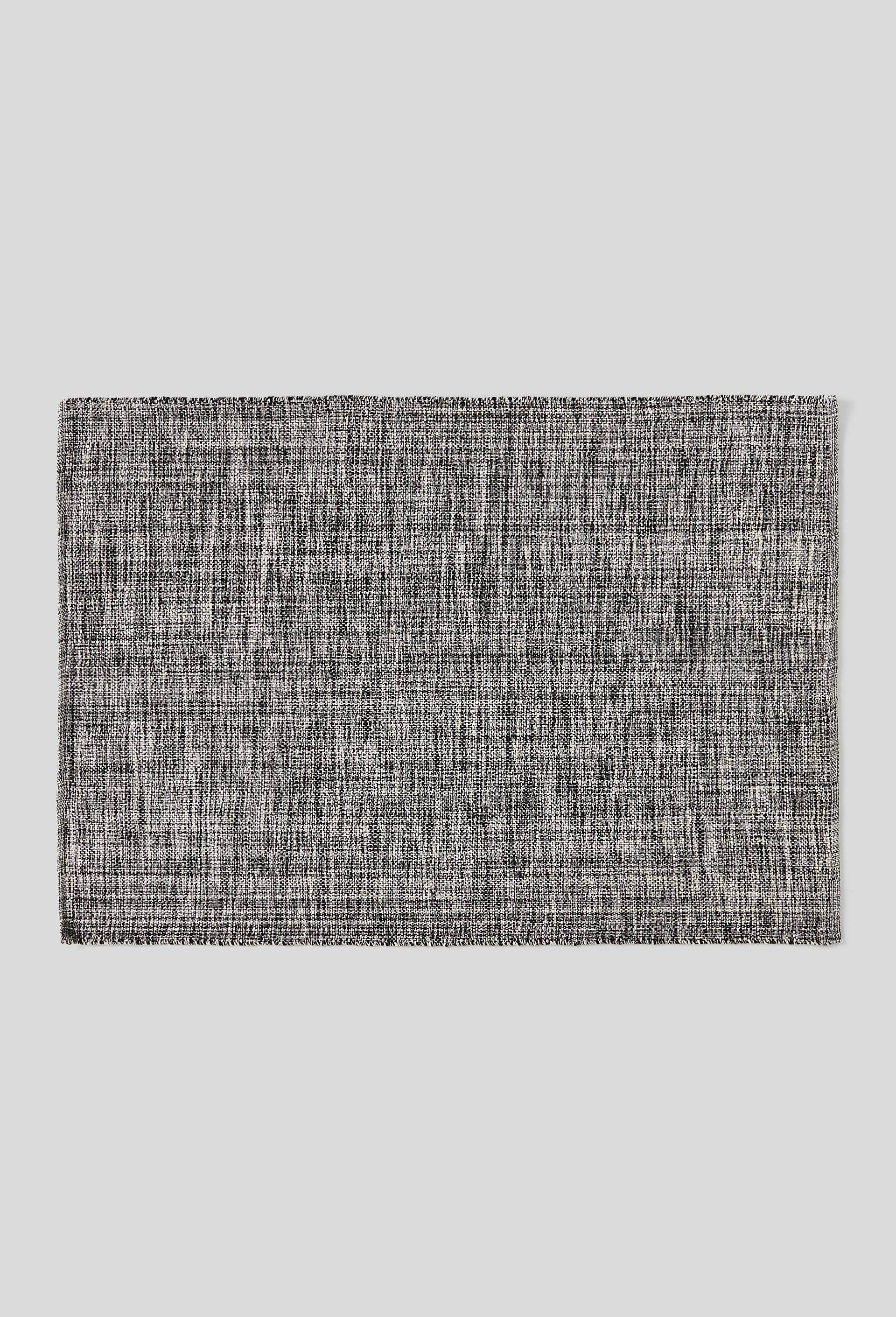 Tapis canvas chiné, Noir, large image number 0