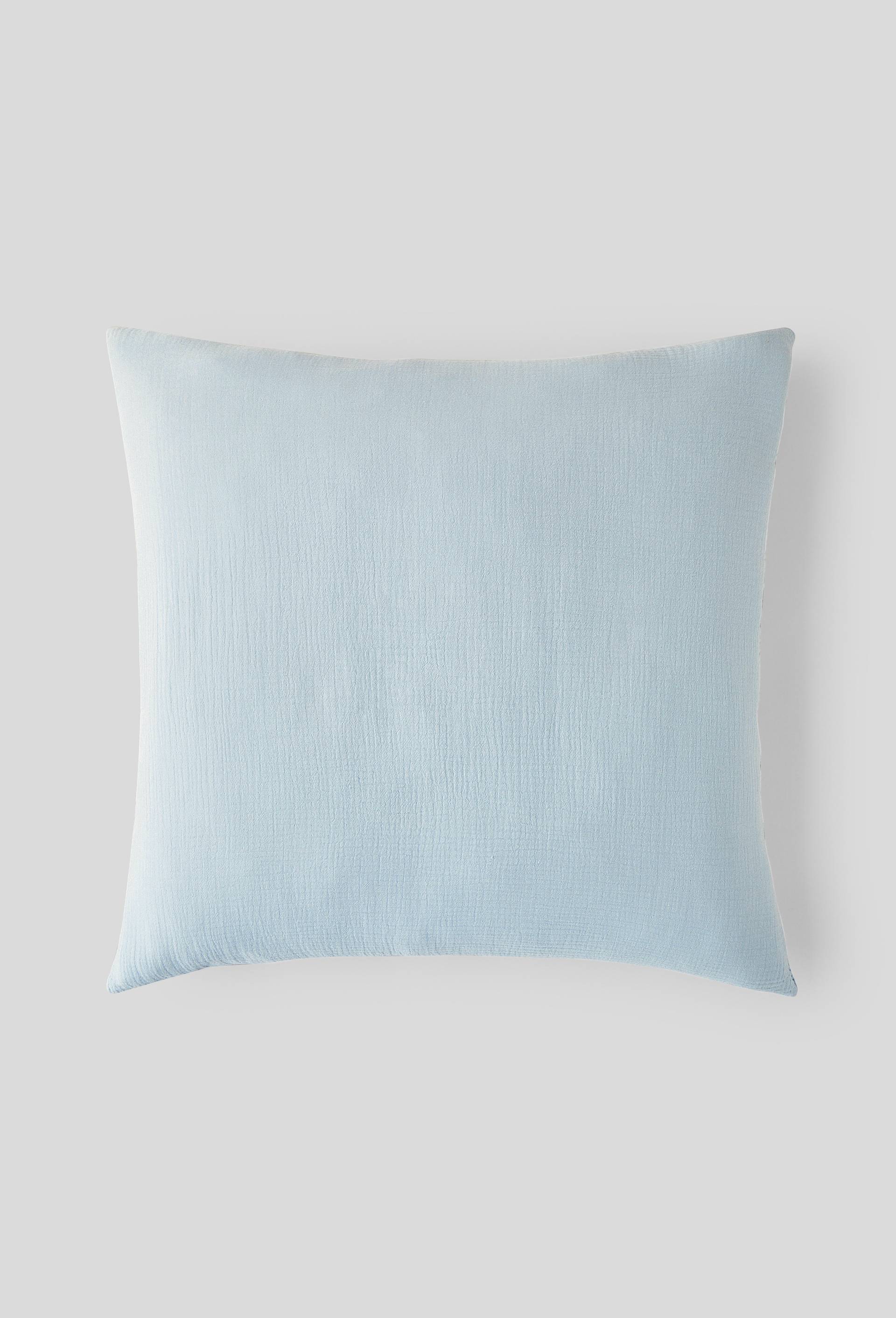 Taire carré 63x63 cm Gaze de coton bio  Oekotex, Bleu clair, large image number 0.0