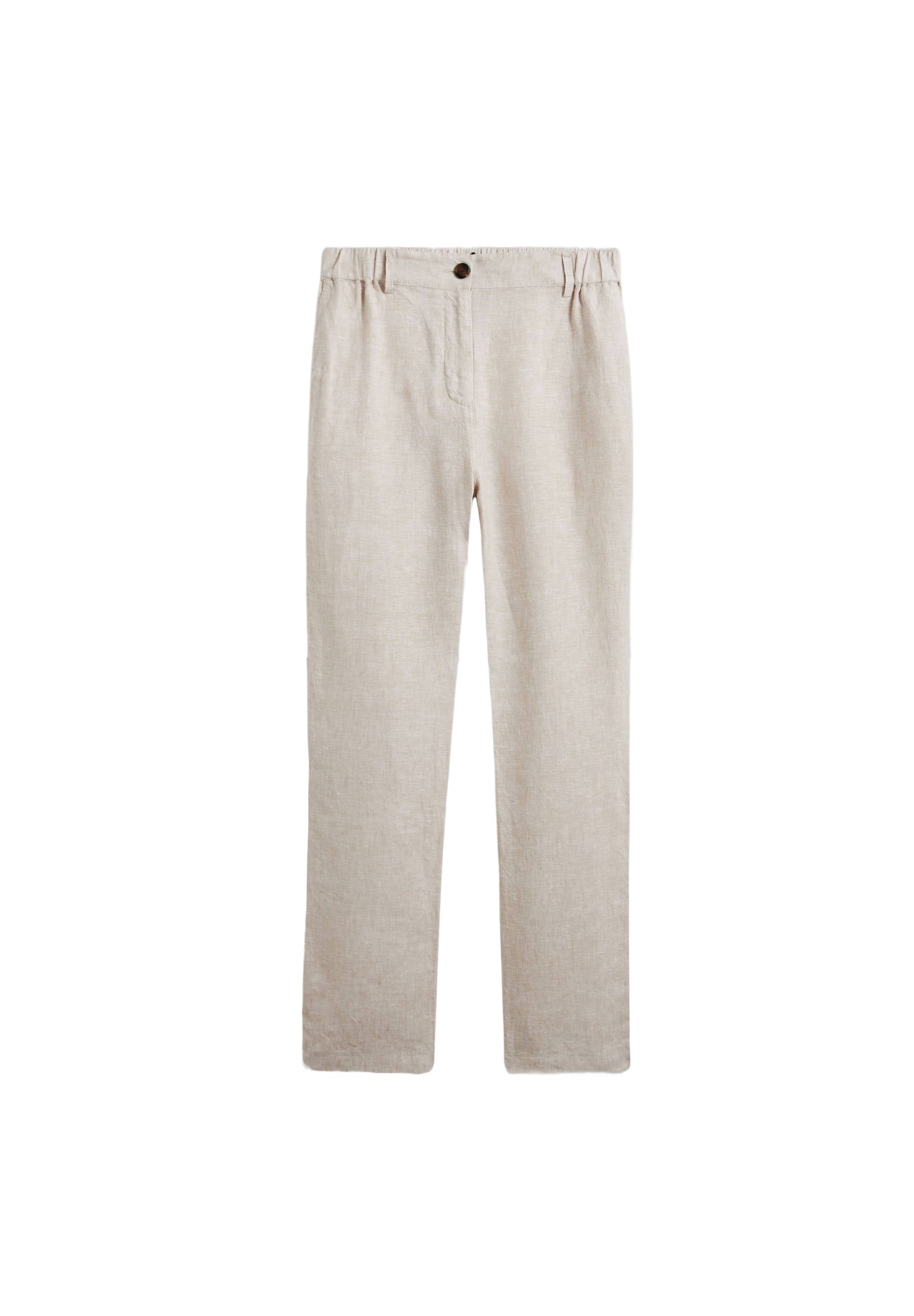 Pantalon carotte en lin, cértifié European flax, Beige clair, large image number 5