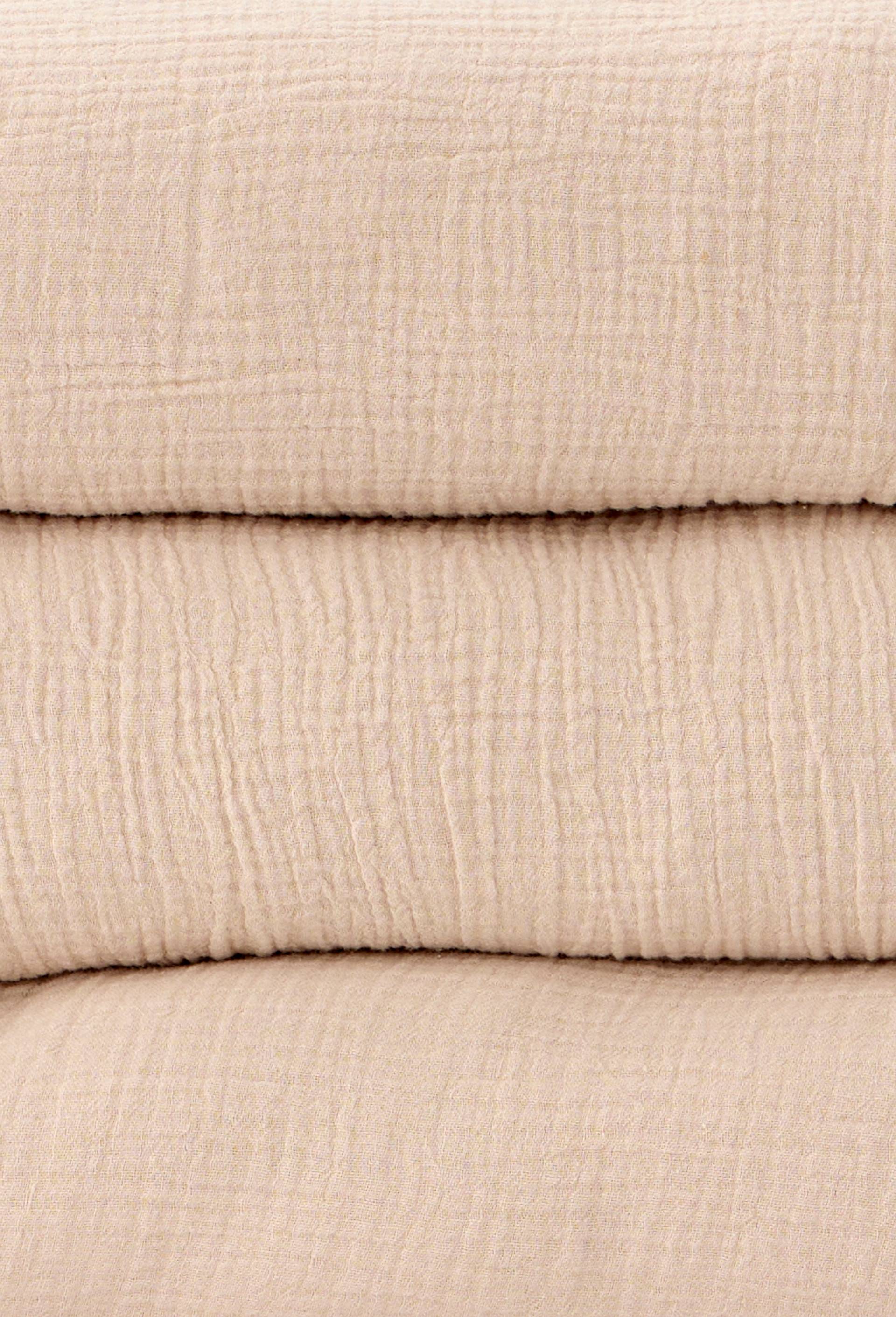 Housse de couette 2 personnes,  240x220cm, gaze de coton, 100% coton bio GOTS, Rose clair, large image number 1