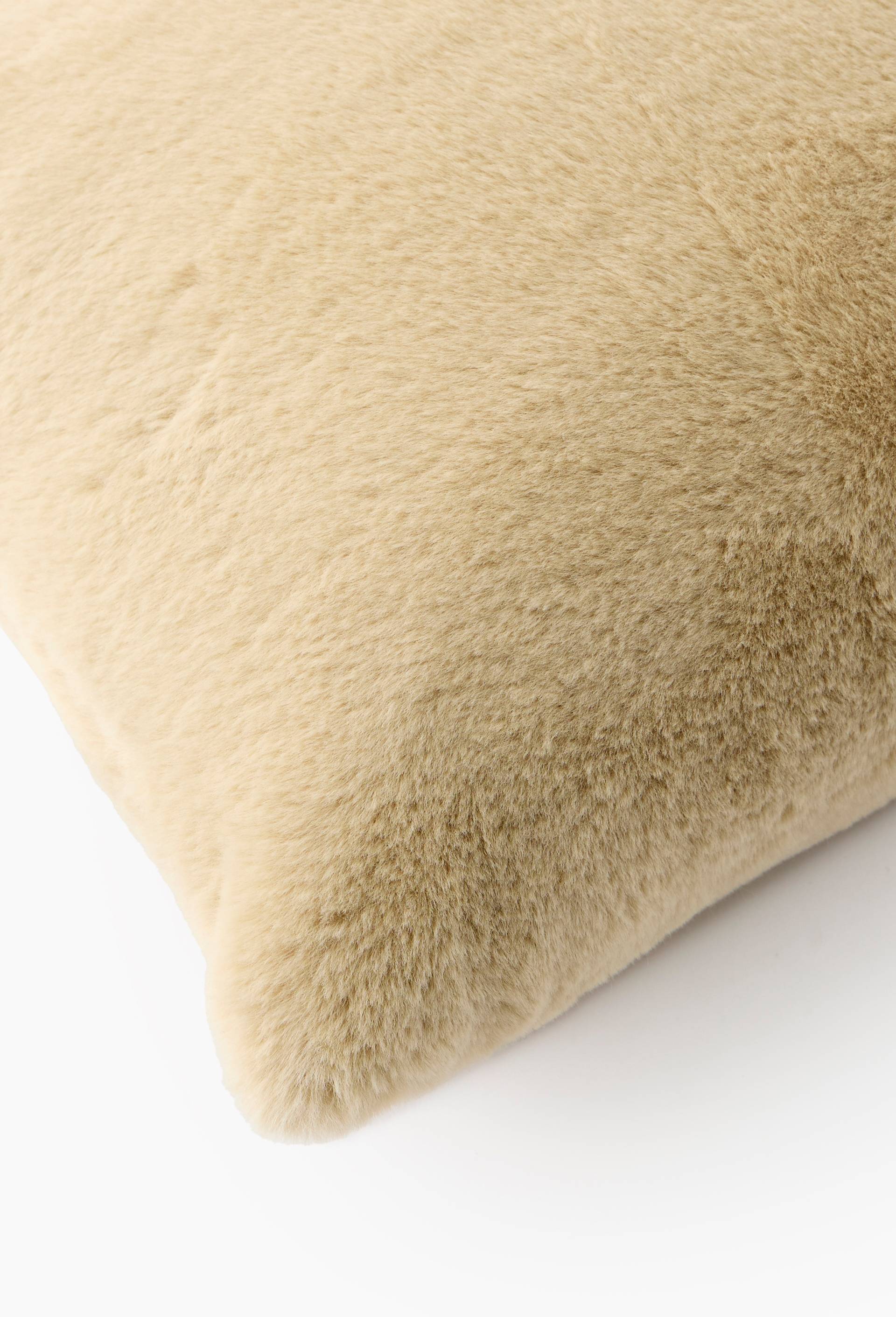 Coussin fausse fourrure, 30x50cm, 100% polyester recycl&eacute;, Beige, large image number 2