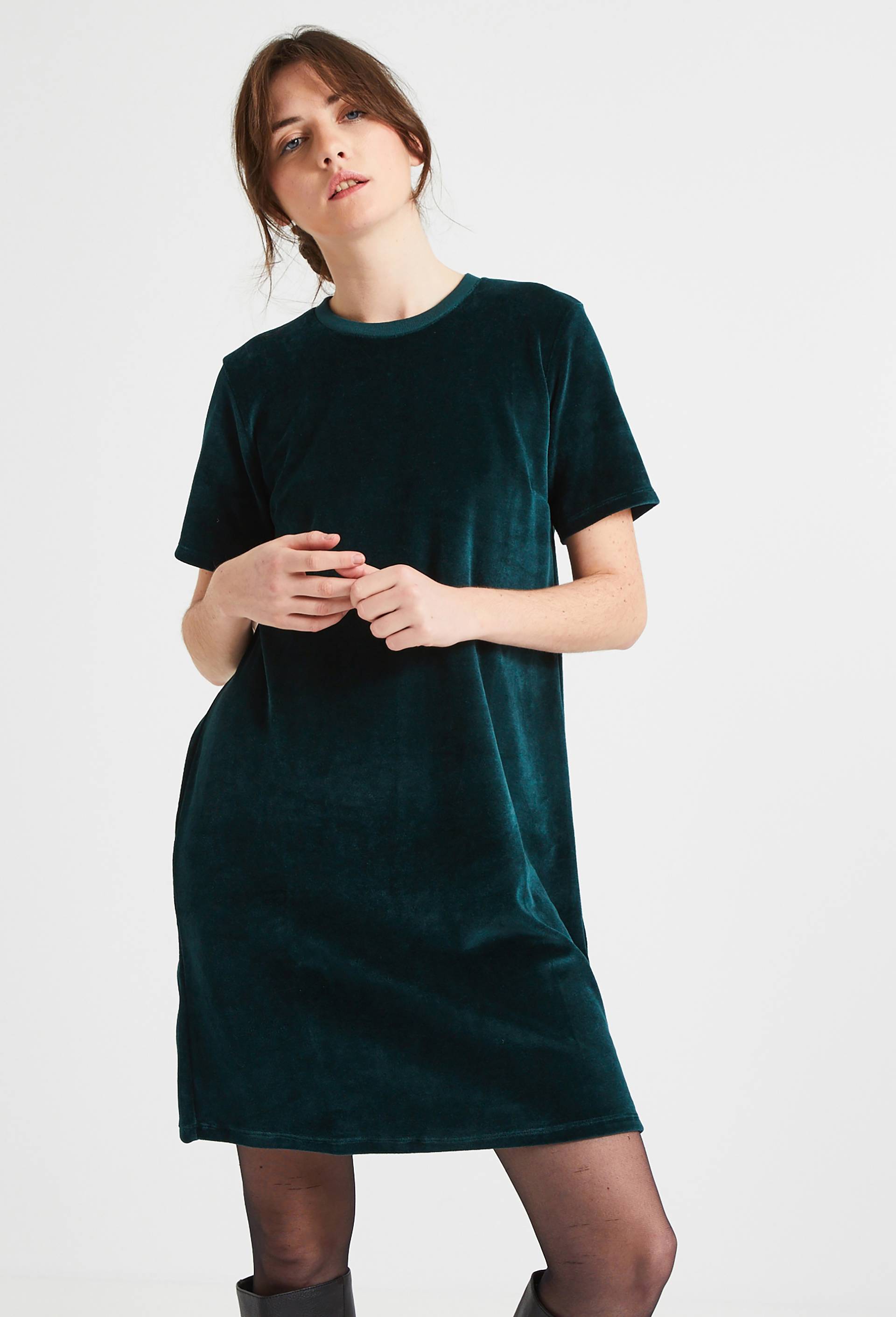 Robe en velours, Vert fonc&eacute;, large image number 0