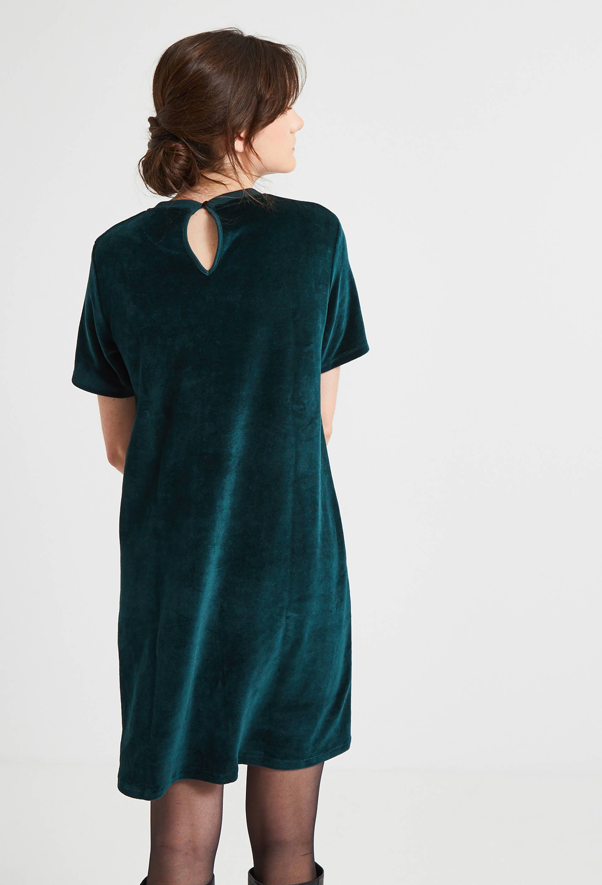 Robe en velours, Vert fonc&eacute;, large image number 1