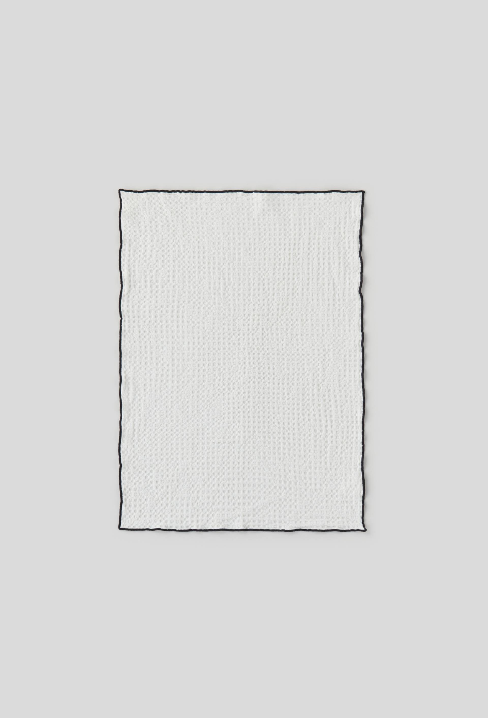 Torchon  nid d'abeille, 50x70cm,  coton, oekotex, Blanc, large image number 0.0
