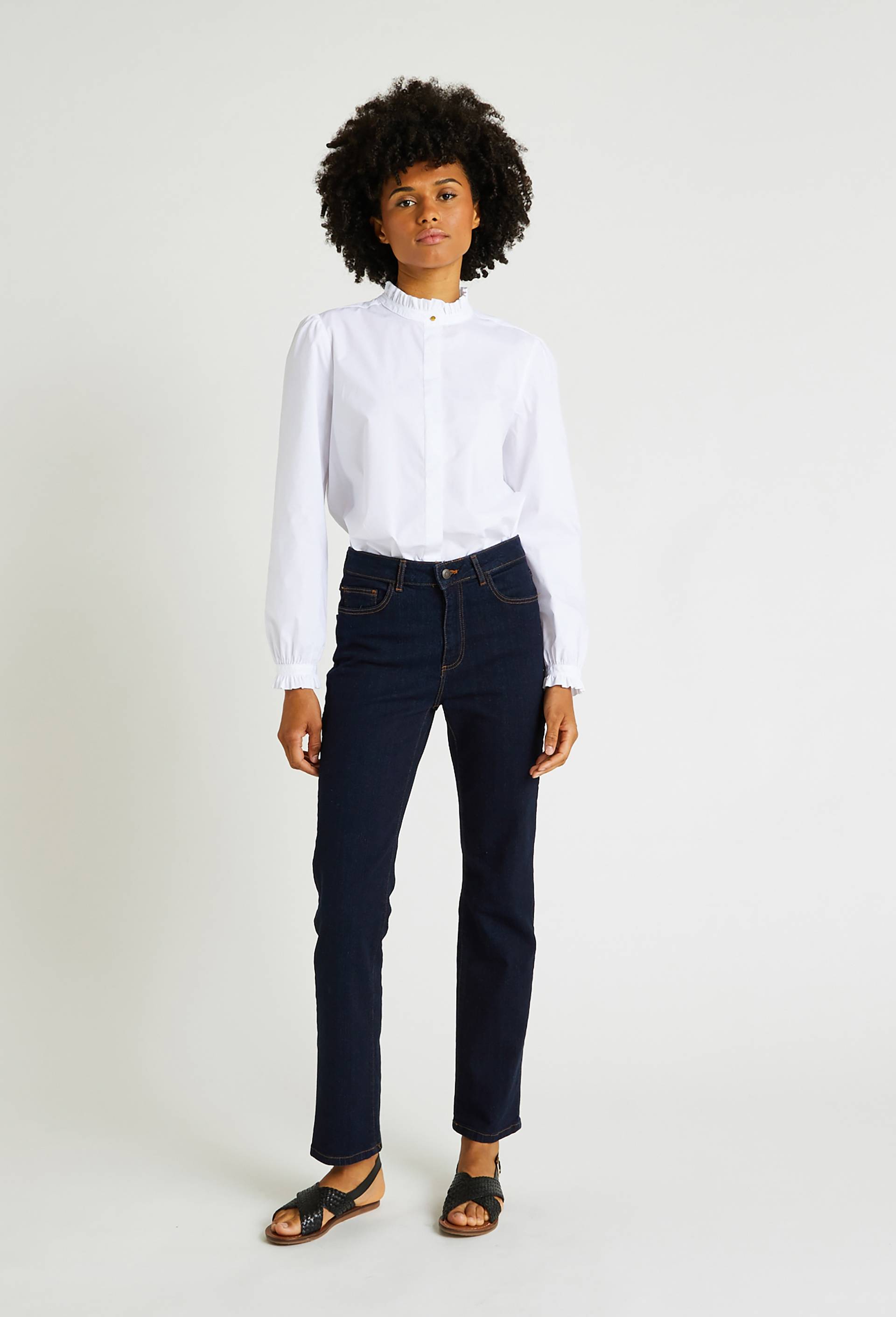 Jean regular, contenant du coton BIO, Bleu, large image number 0