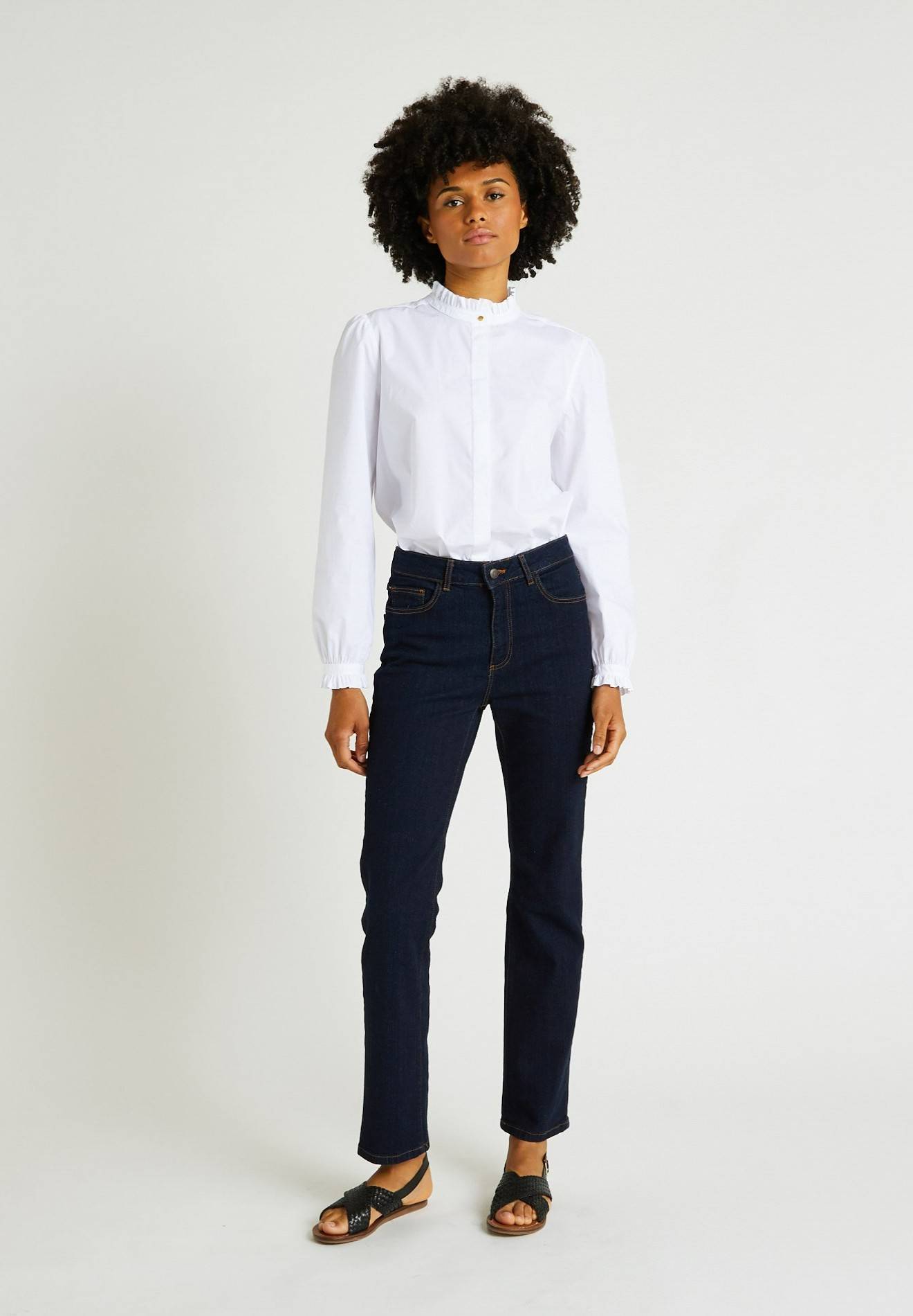 Jean regular, contenant du coton BIO, BLEU, large image number 3