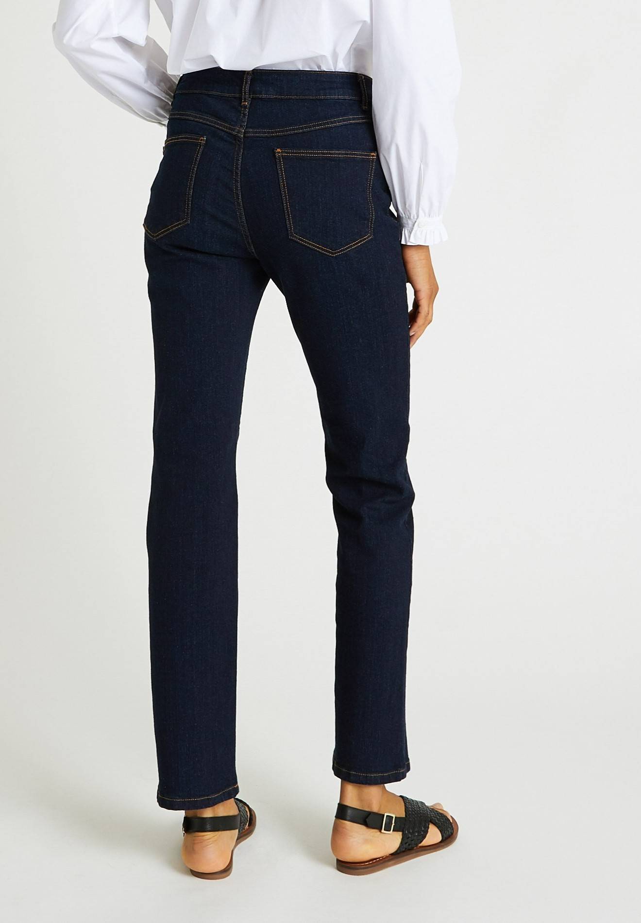 Jean regular, contenant du coton BIO, BLEU, large image number 4