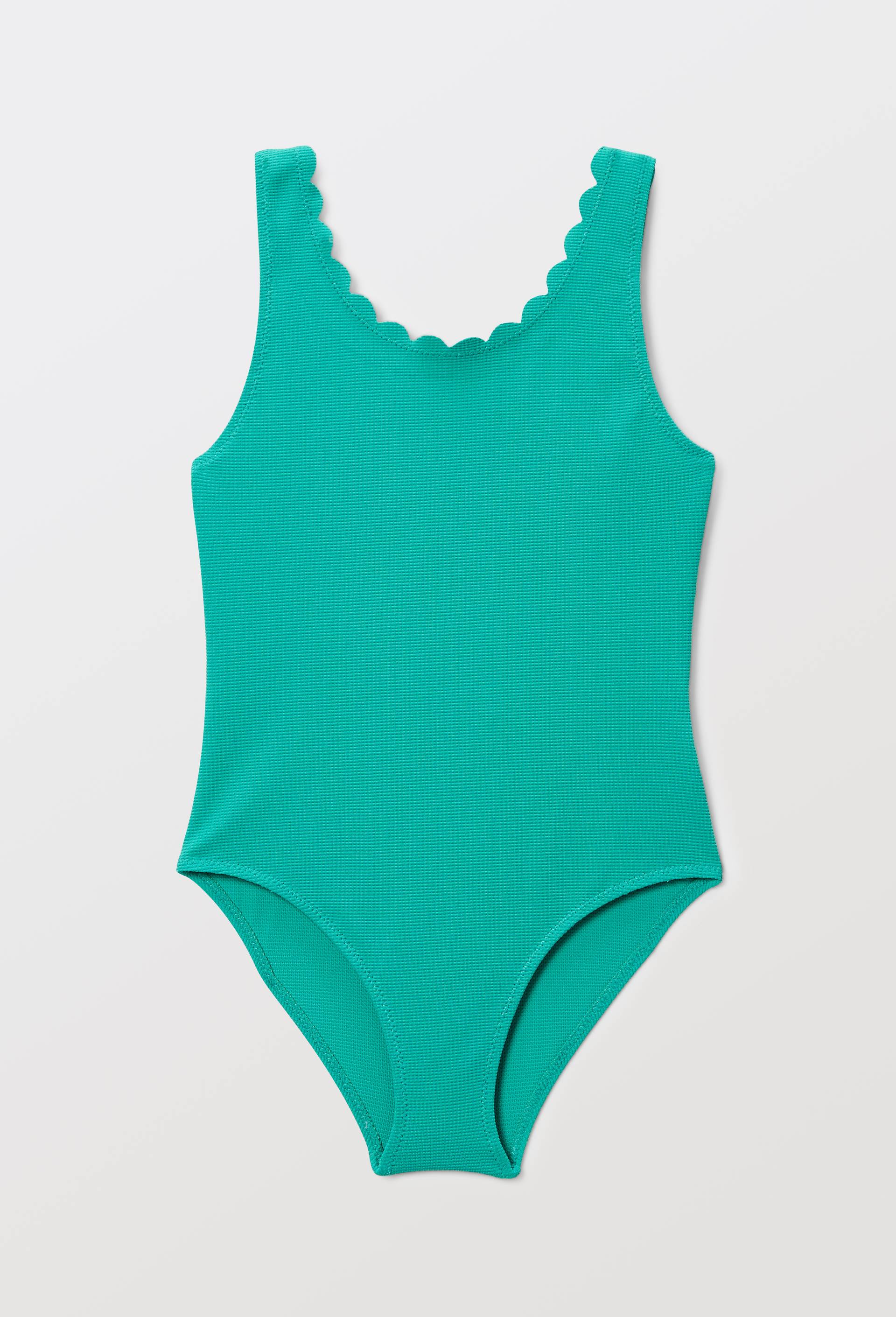 Maillot de bain 1 pi&egrave;ce uni, Vert, swatch image