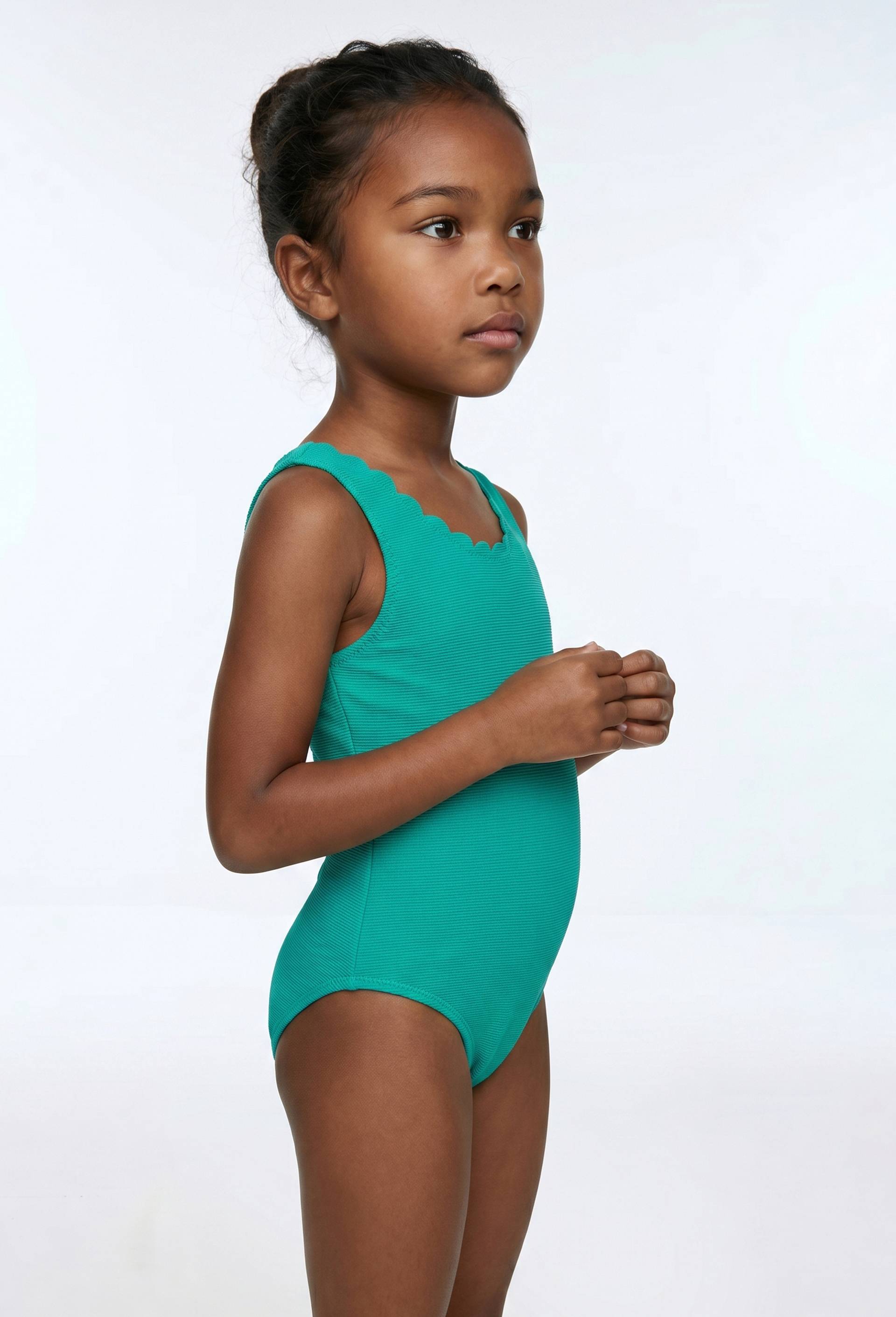 Maillot de bain 1 pi&egrave;ce uni, Vert, large image number 0.0