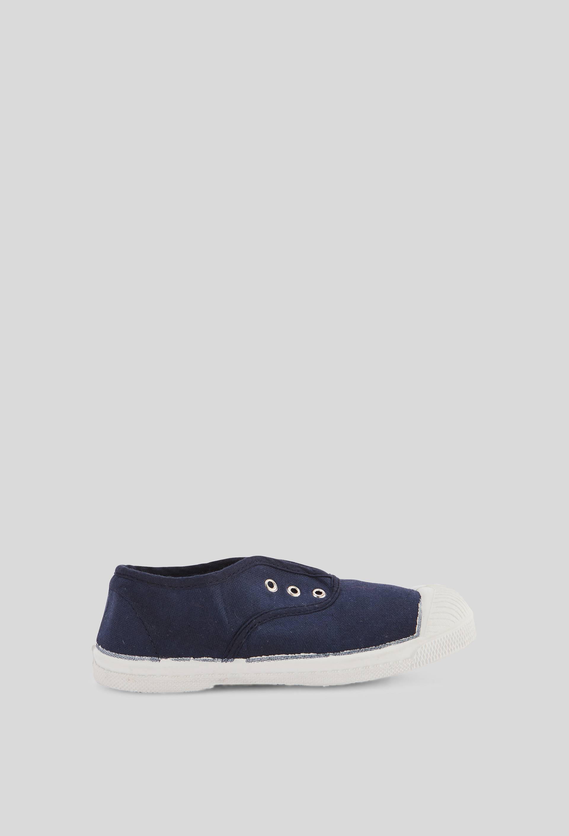 Tennis Bensimon unies en coton, Bleu fonc&eacute;, large image number 1