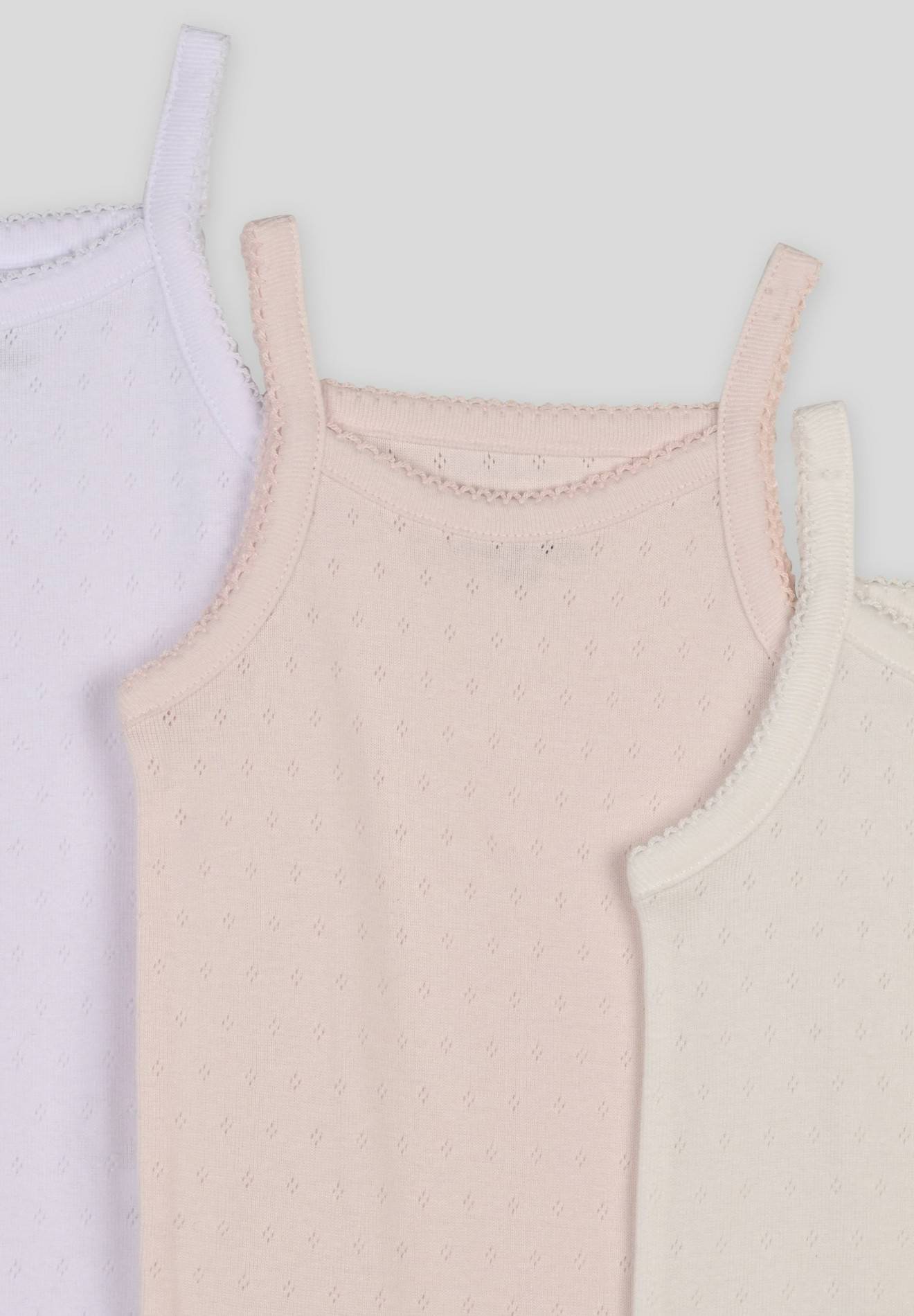 Lot de 3 bodies sans manches uni en coton BIO GOTS, Blanc, large image number 5