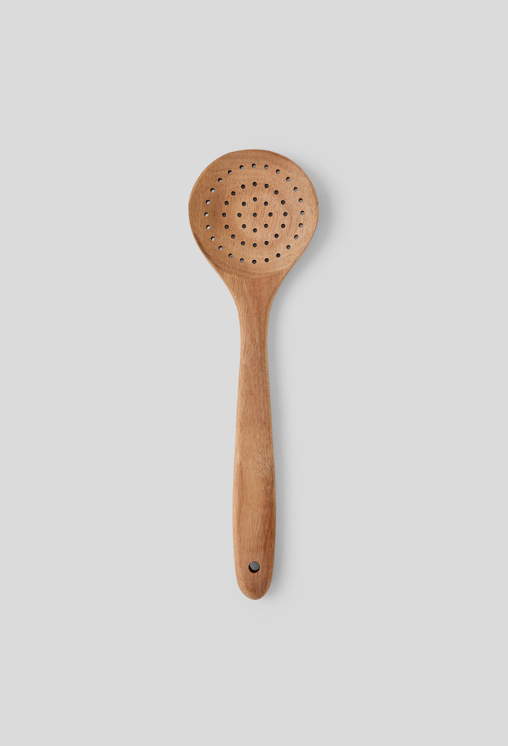 Cuill&egrave;re passoire ronde en bois, Beige clair, large image number 0