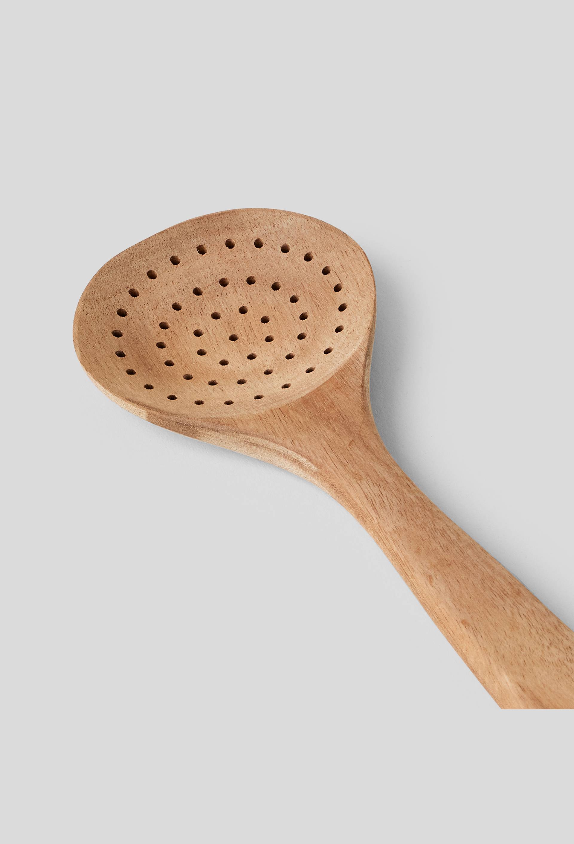 Cuill&egrave;re passoire ronde en bois, Beige clair, large image number 1