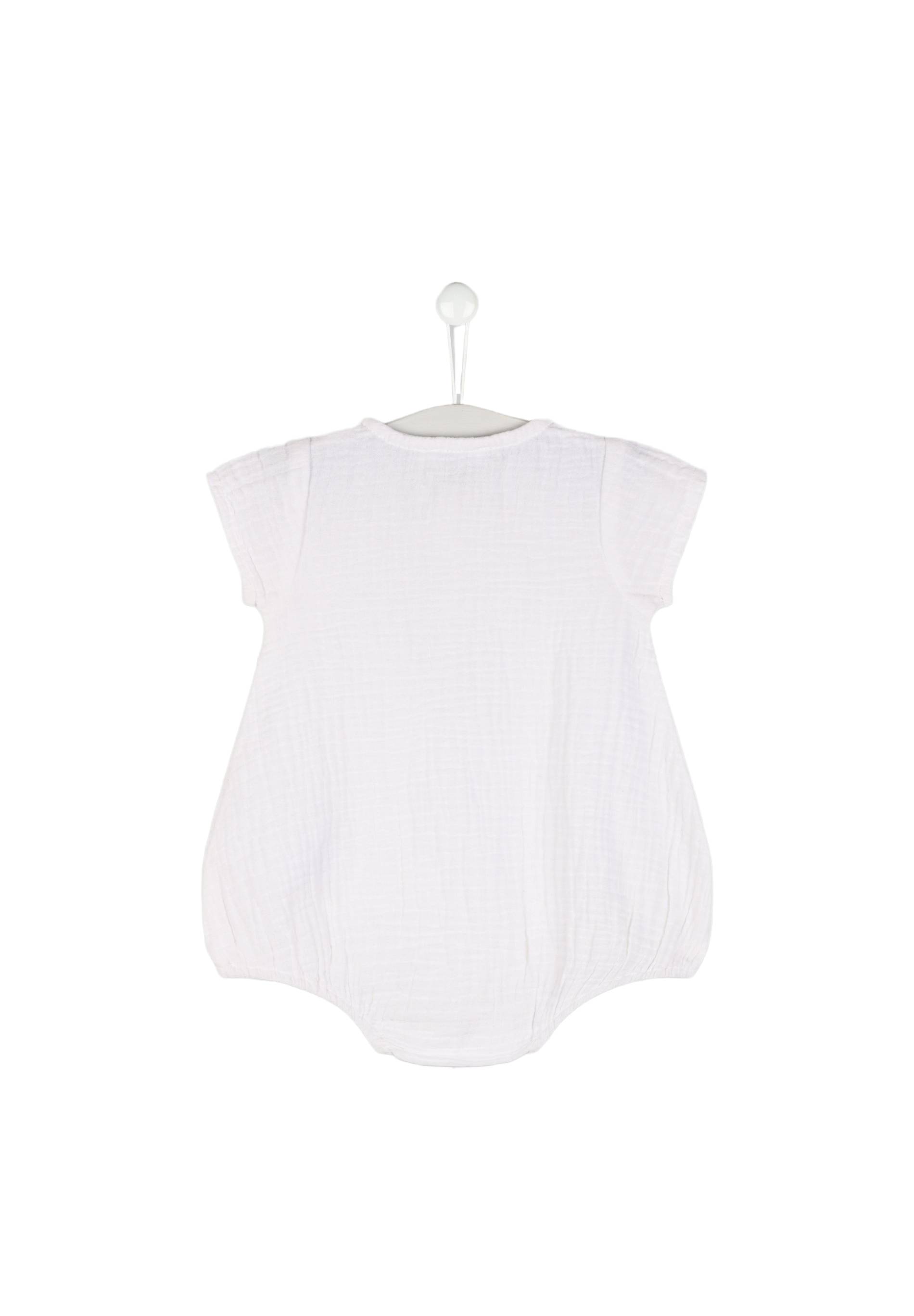 Barboteuse uni en coton BIO, Oeko-Tex, Blanc, large image number 4