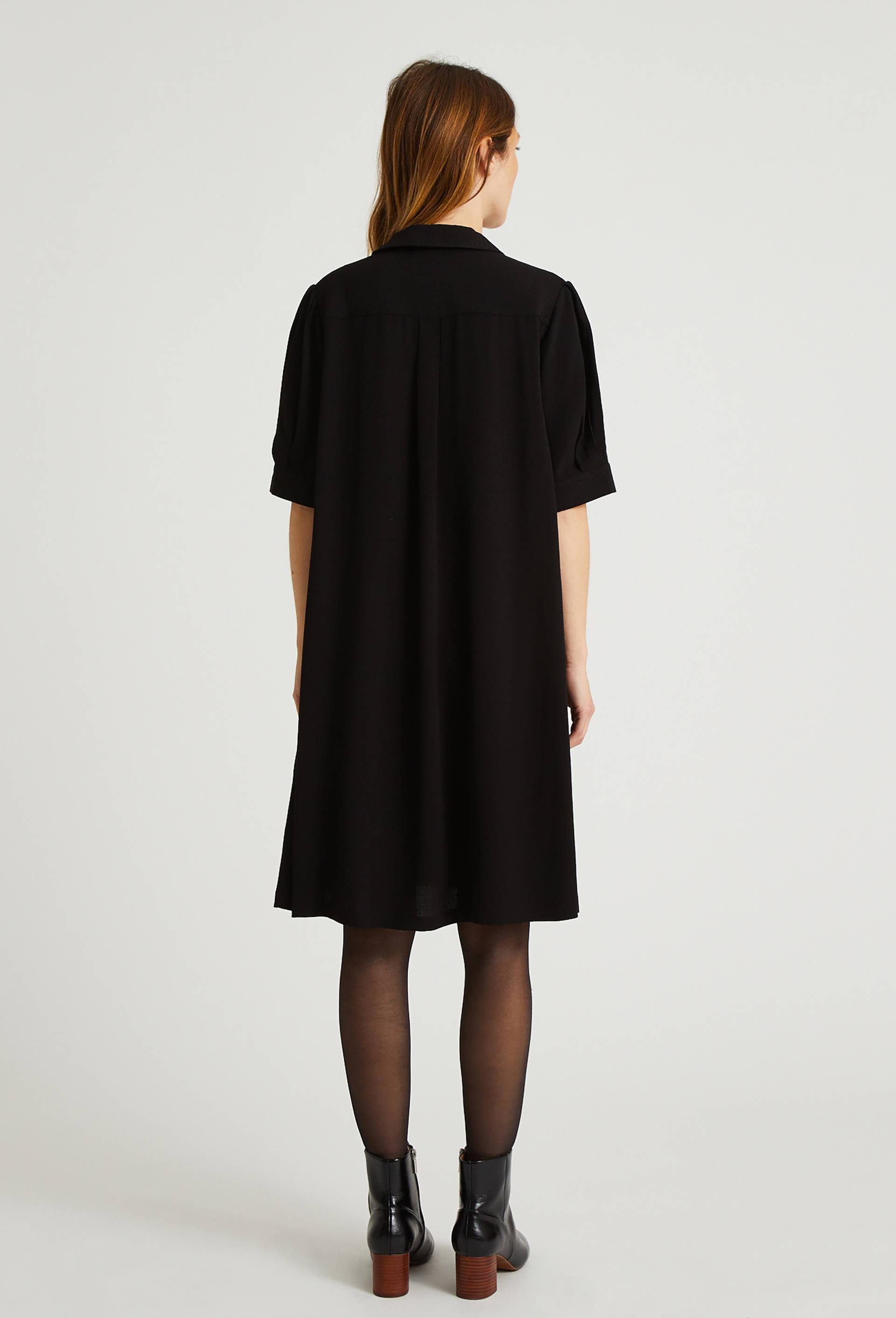 Robe courte unie, Noir, large image number 1.0