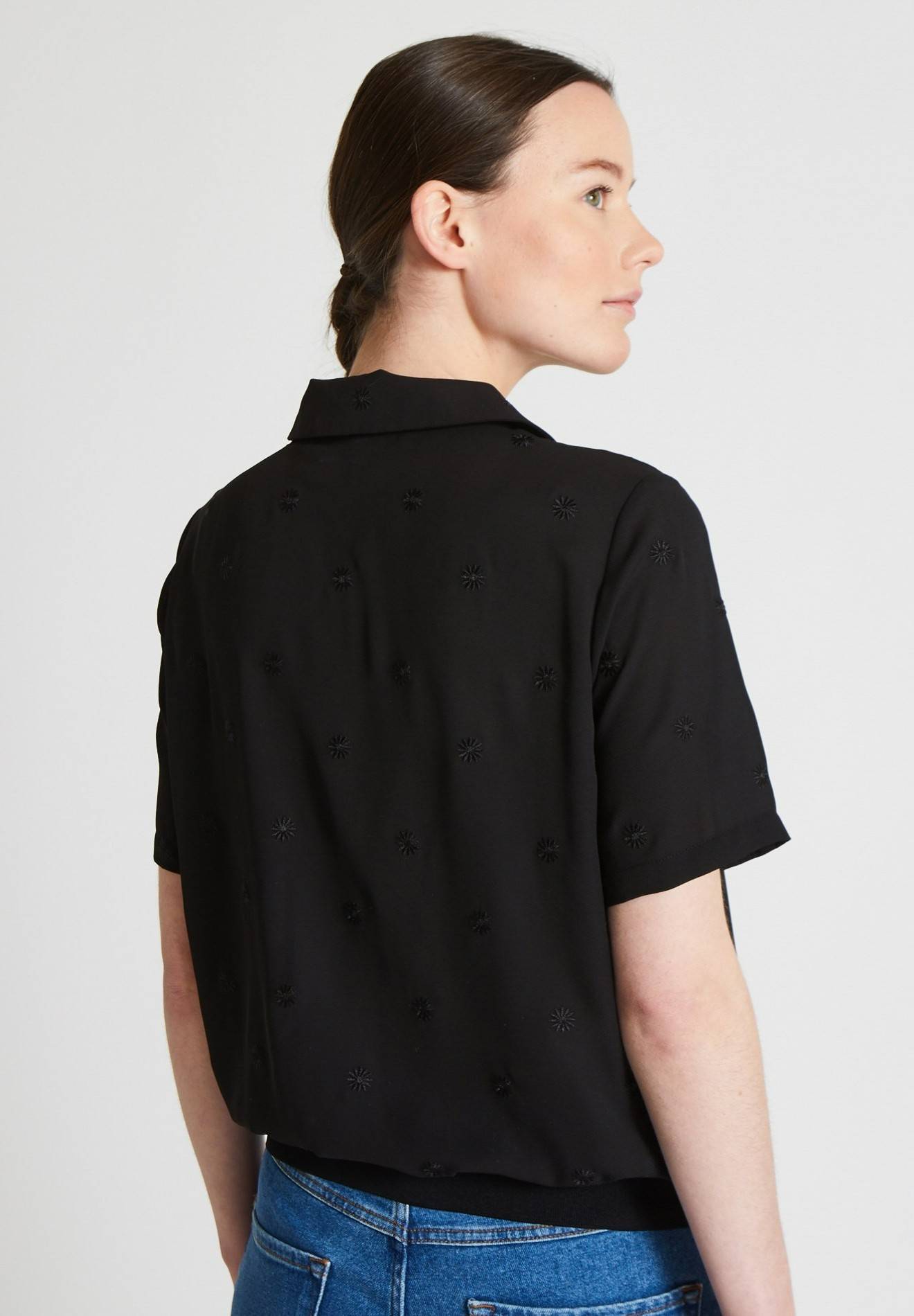 Top col polo, Noir, large image number 4