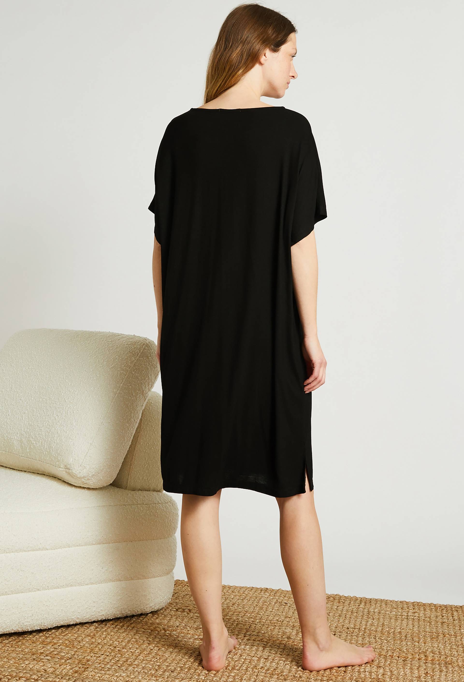 Chemise de nuit en modal, Noir, large image number 1
